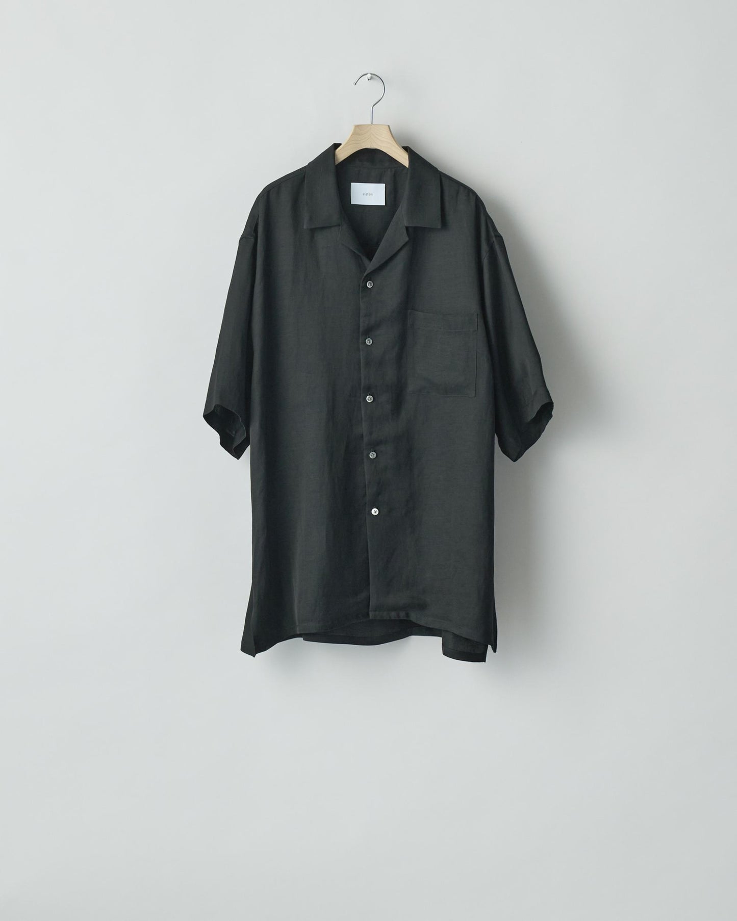 VIS/LI TWILL OVERSIZED OPEN COLLAR SS SHIRT