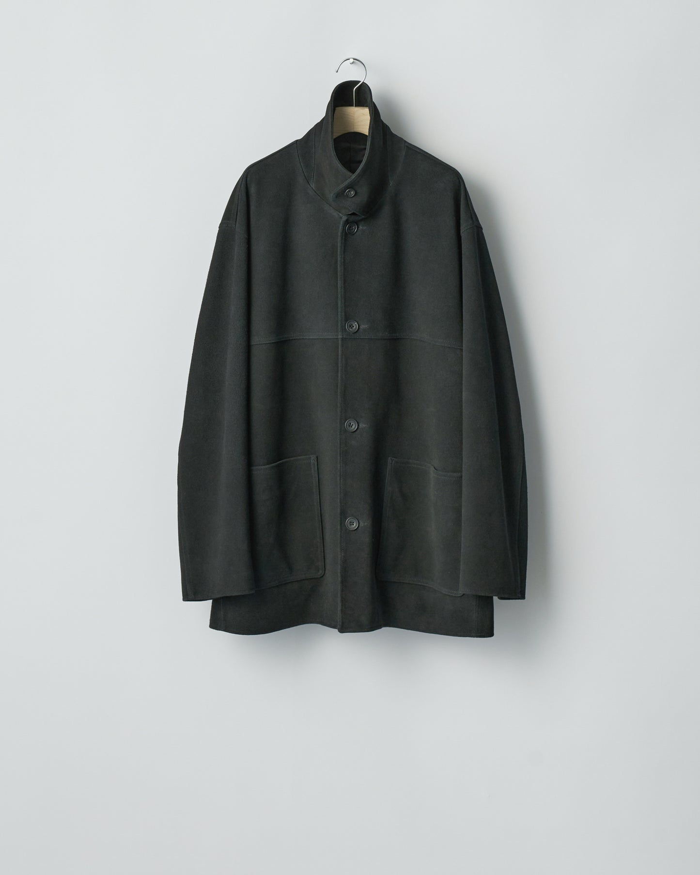 COW SUEDE CAR JACKET BLACK