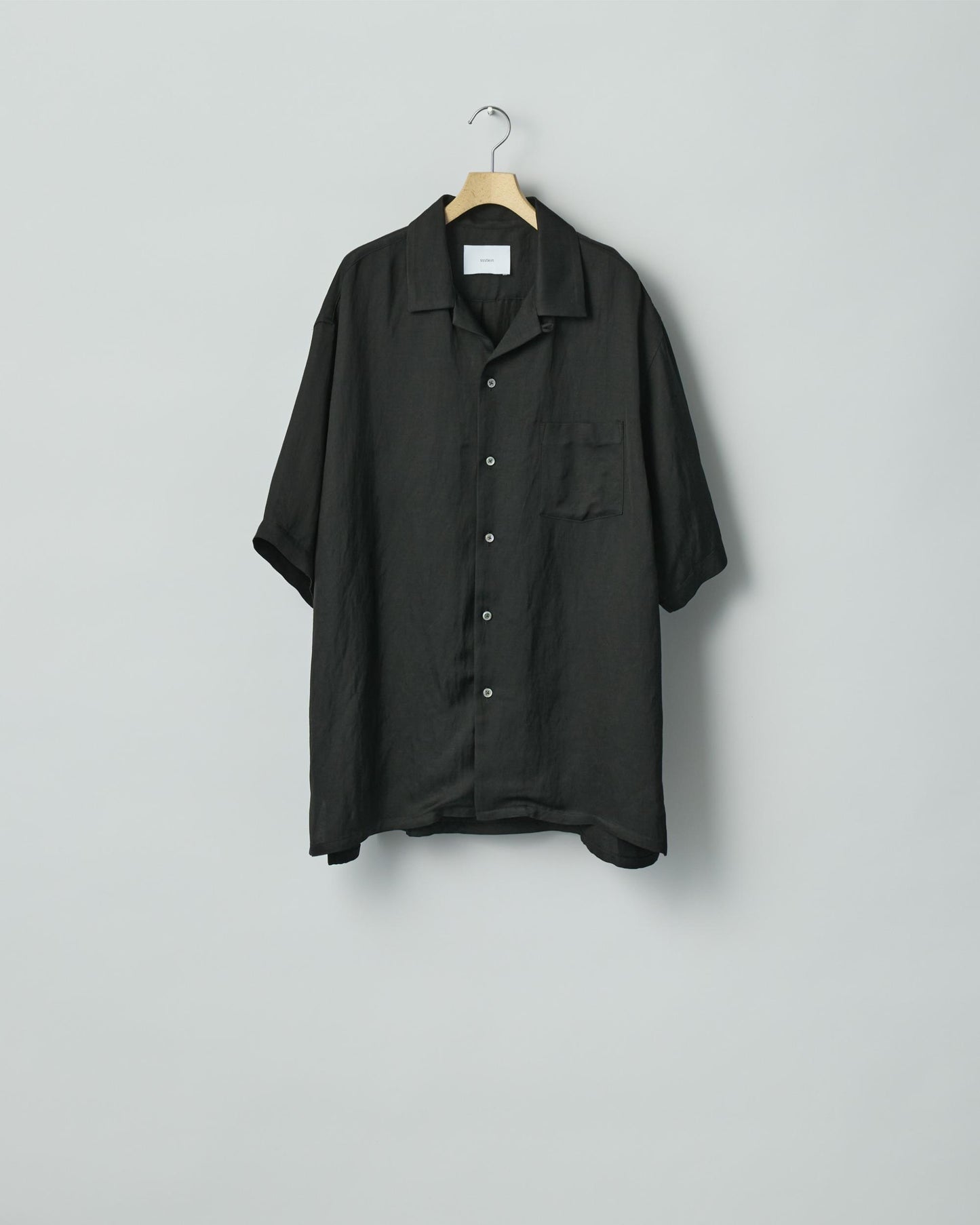 VIS/LI BRIGHT TWILL OVERSIZED SS SHIRT BLACK