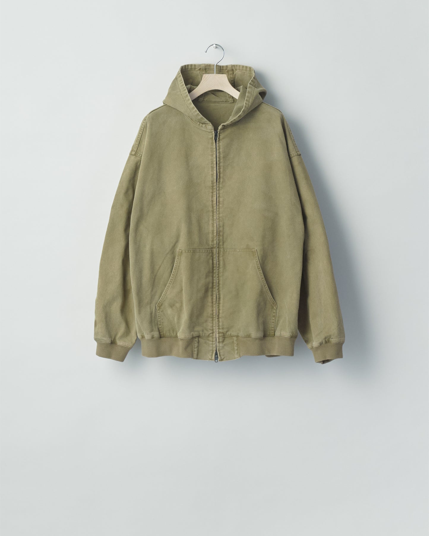 SULFUR DYED OXFORD VINTAGE HOOD JACKET KHAKI