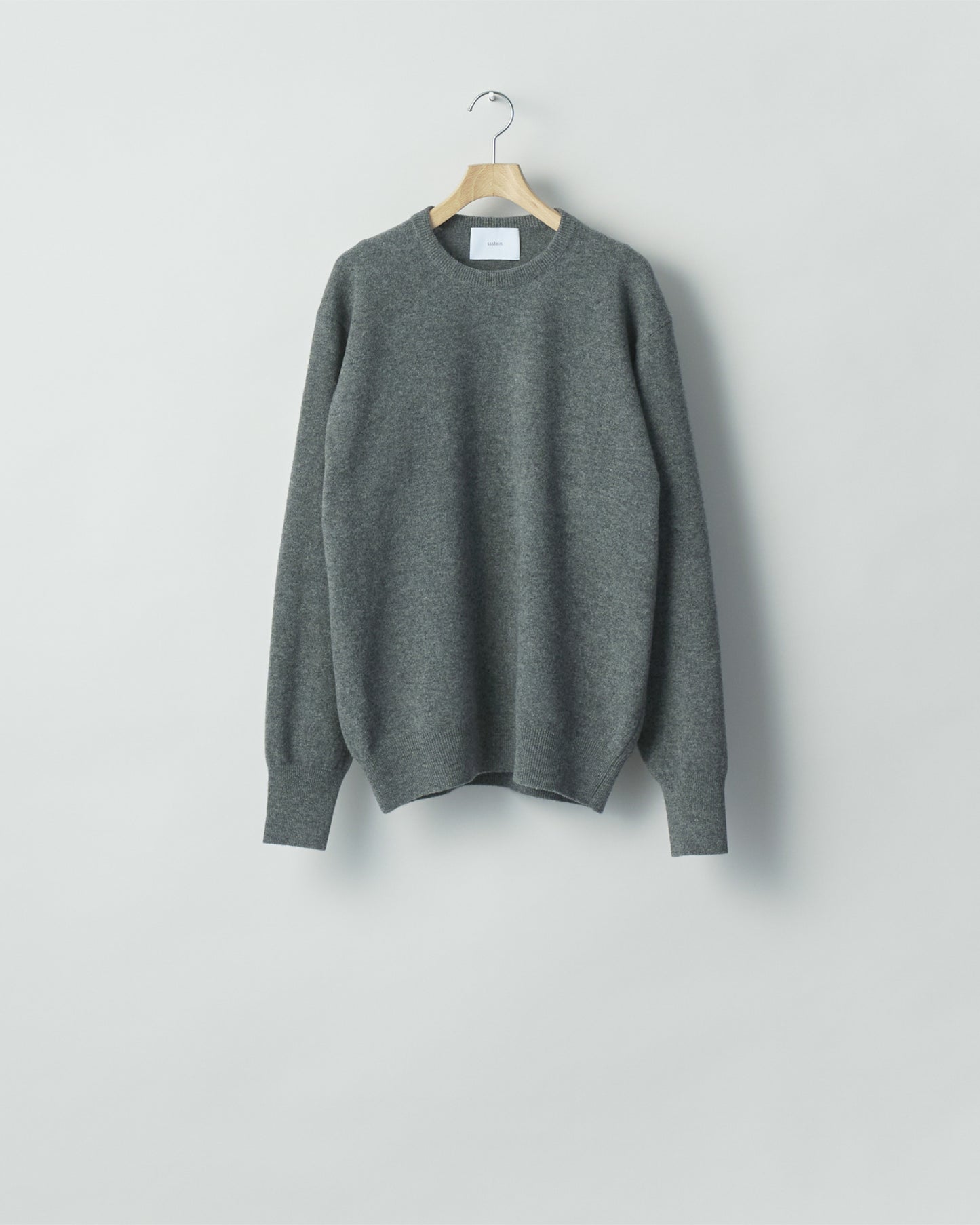 EXTRA FINE WOOL KNIT CREW NECK LS GREY