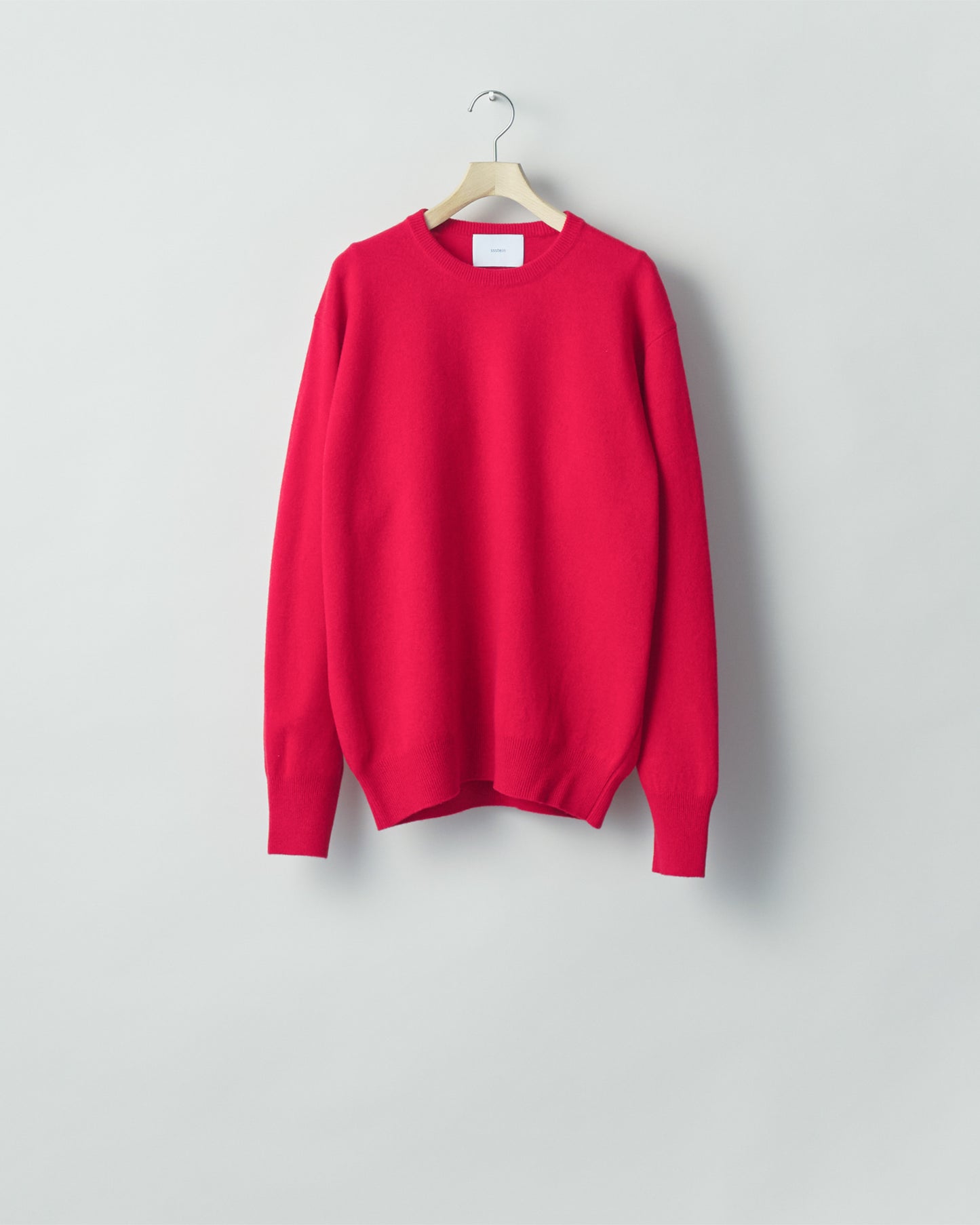 EXTRA FINE WOOL KNIT CREW NECK LS RED