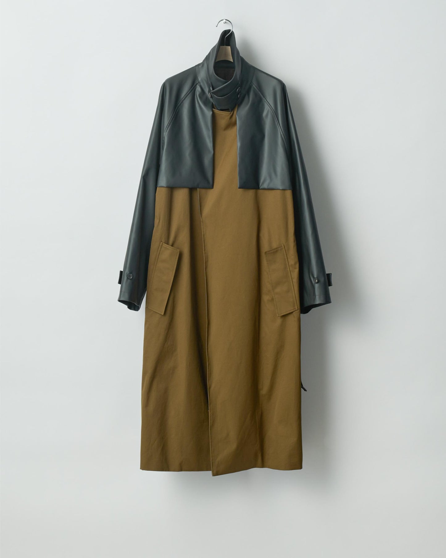 CNOTRAST SINGLE BREASTED WIDE LAPELS COAT CAMEL