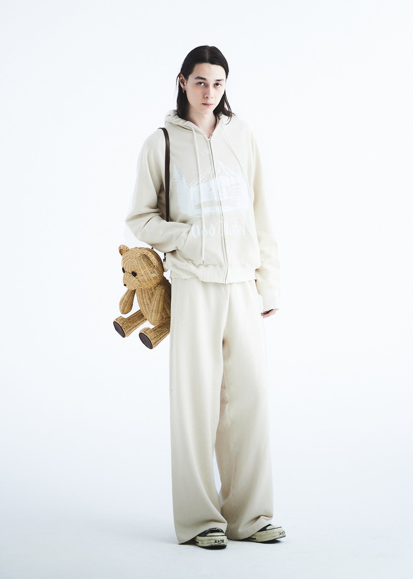 Silk-Cotton Wide Sweater Pants