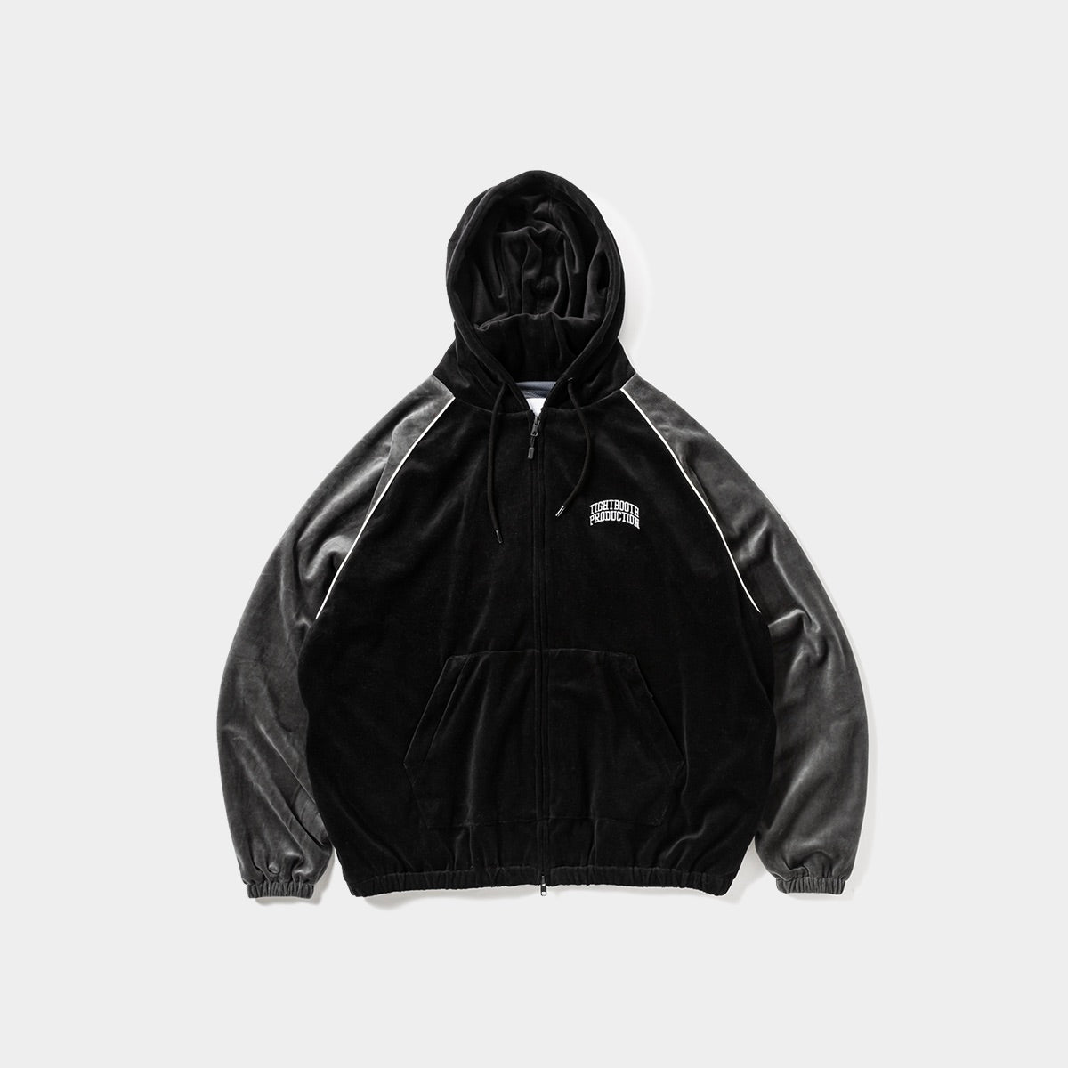 VELOUR PIPING HOODED JKT