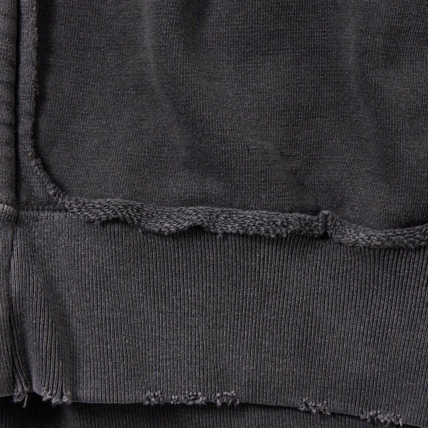 LOOPWHEEL SWEAT FULL ZIP PARKA DAMAGE AGED 69307