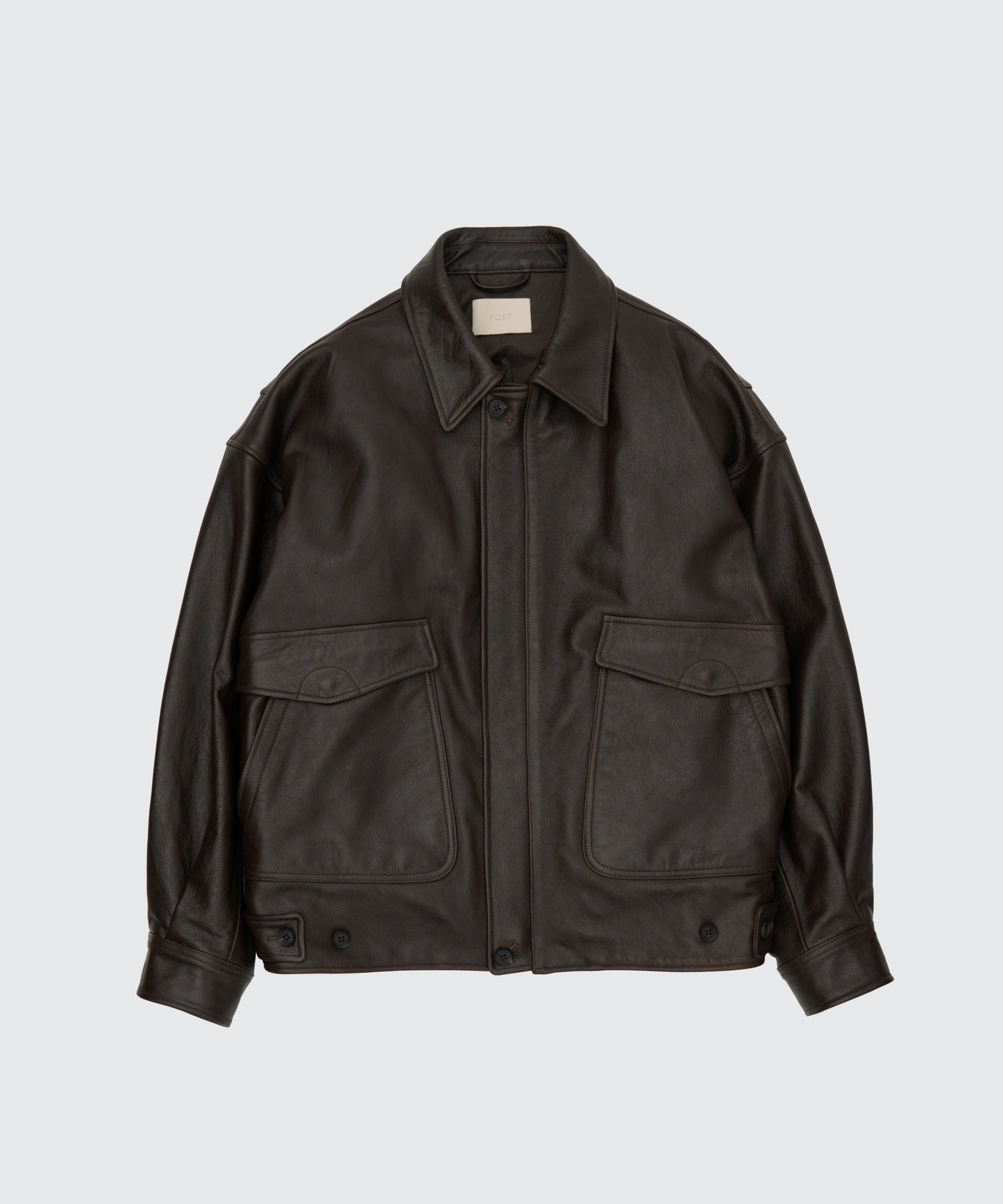 Leather Flight Jacket BROWN