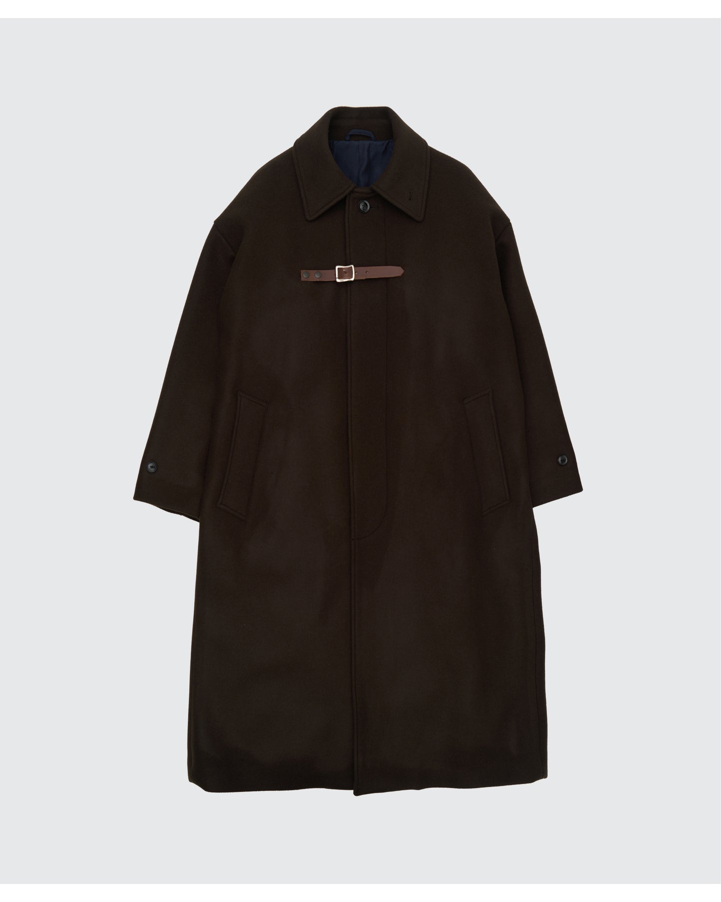 Melton Big Balmaccan Coat BROWN
