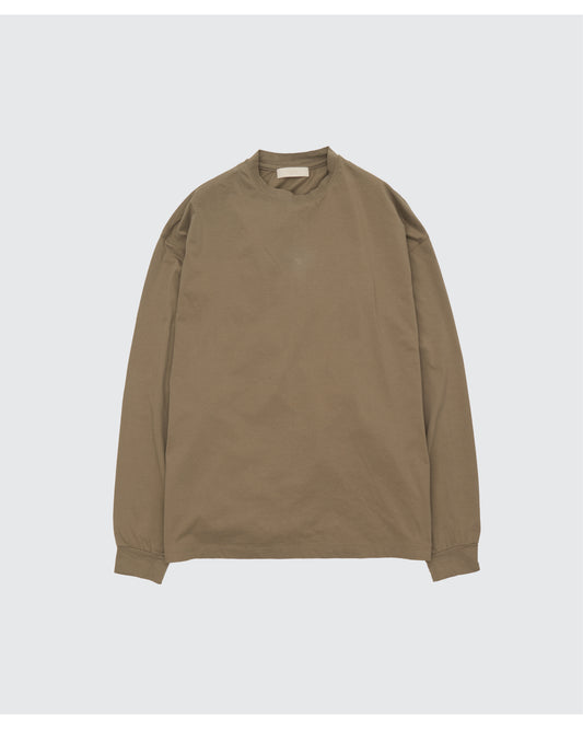 Suvin Cotton YOKE T-shirt Long Sleeves SAND