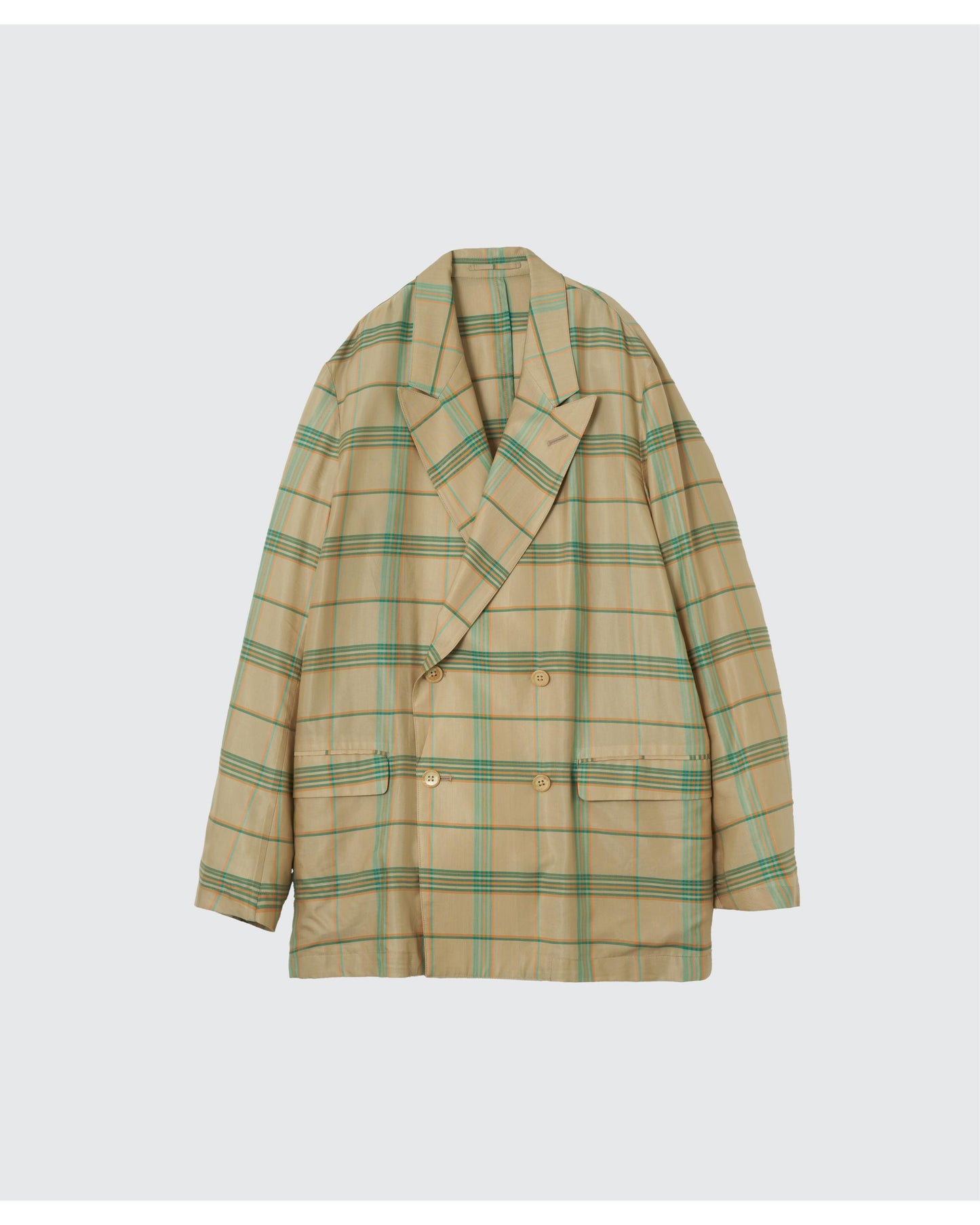 PLAID DOUBLE BREASTED JACKET