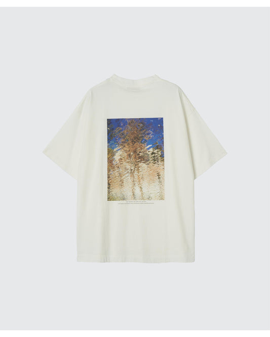 PHOTO PRINT ORGANIC COTTON T-SHIRT by TARO MIZUTANI WHITE