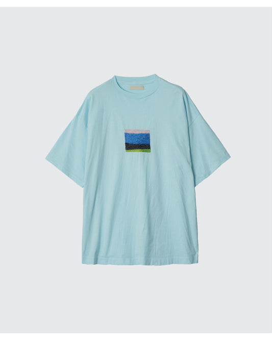 EMBROIDERY T-SHIRT PALE BLUE