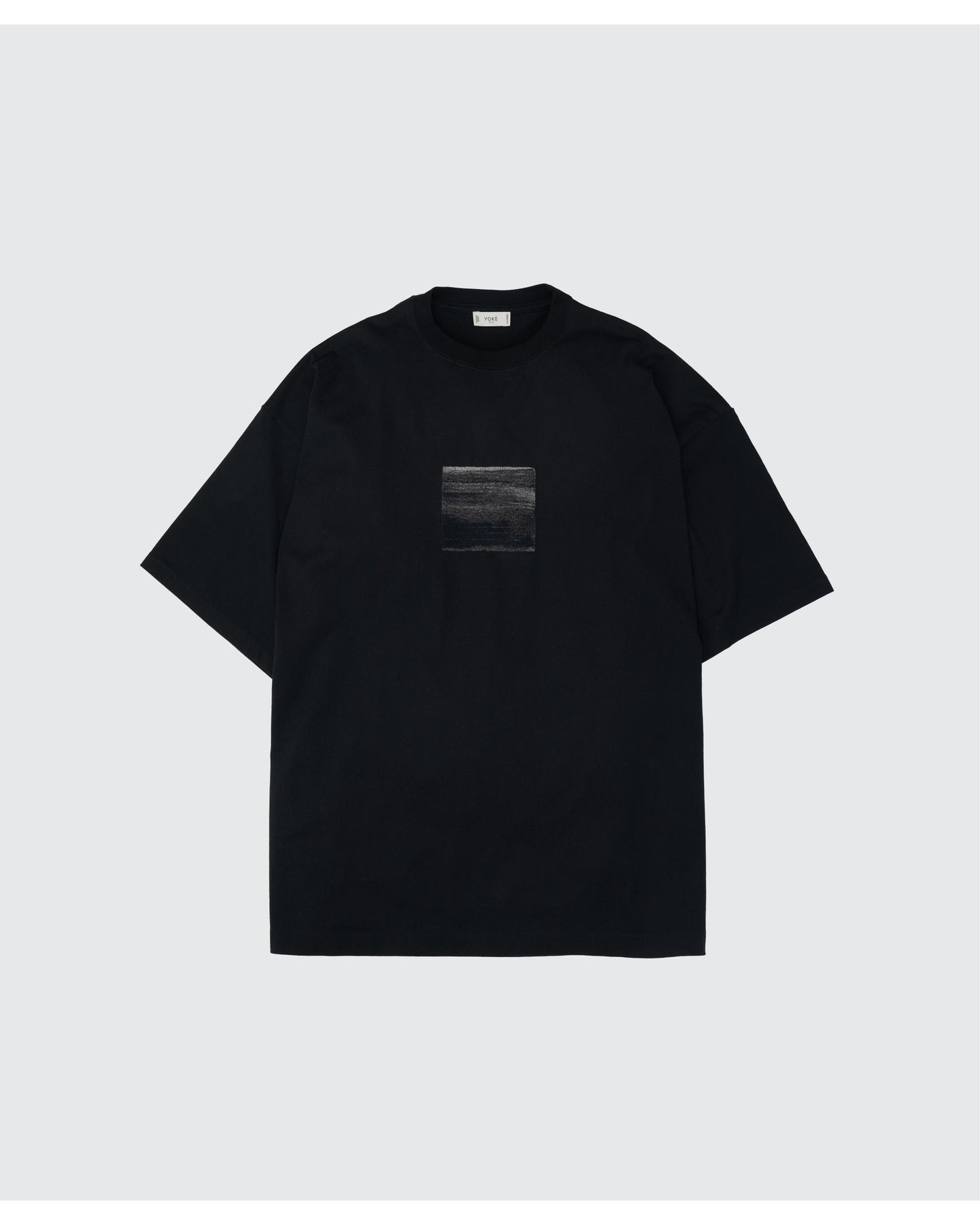 Abstract Embroited T-shirt BLACK