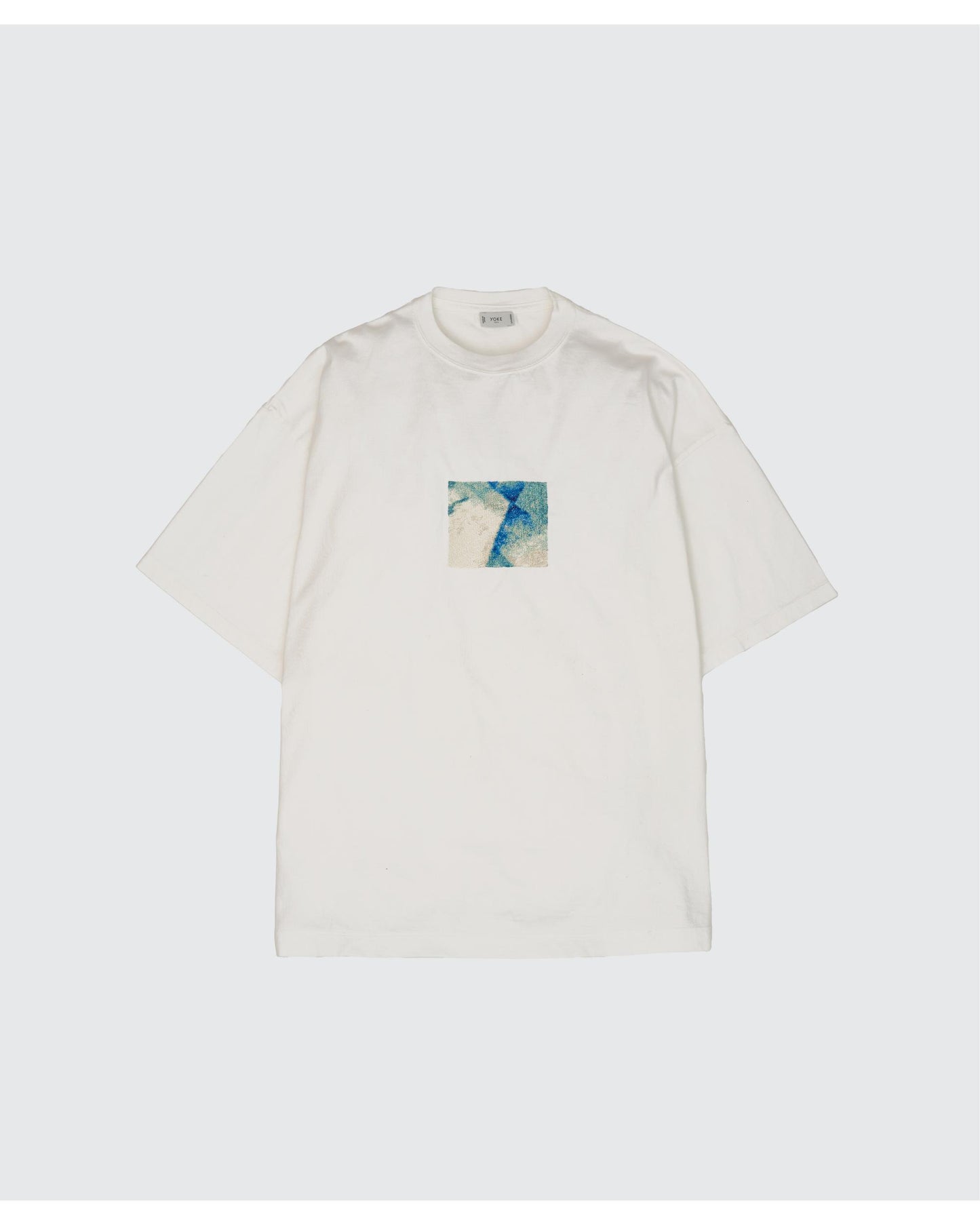Abstract Embroited T-shirt WHITE