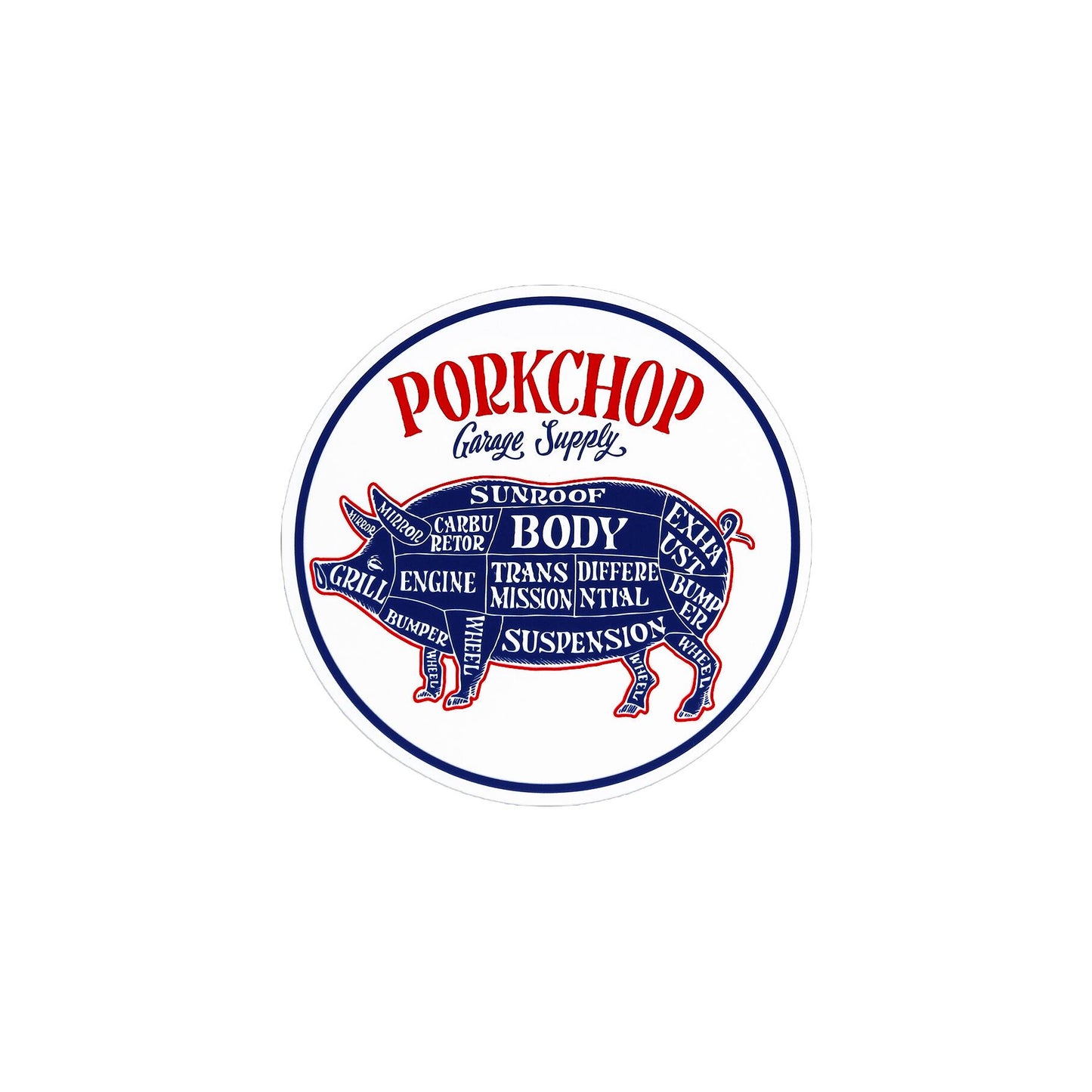 PORKCHOP CIRCLE STICKER