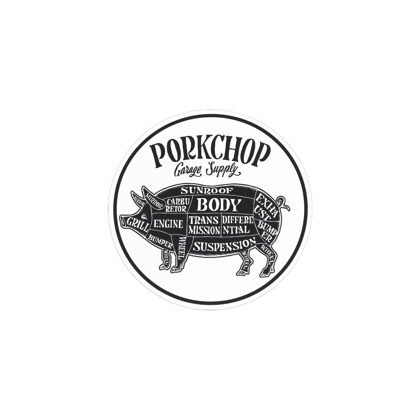 PORKCHOP CIRCLE STICKER