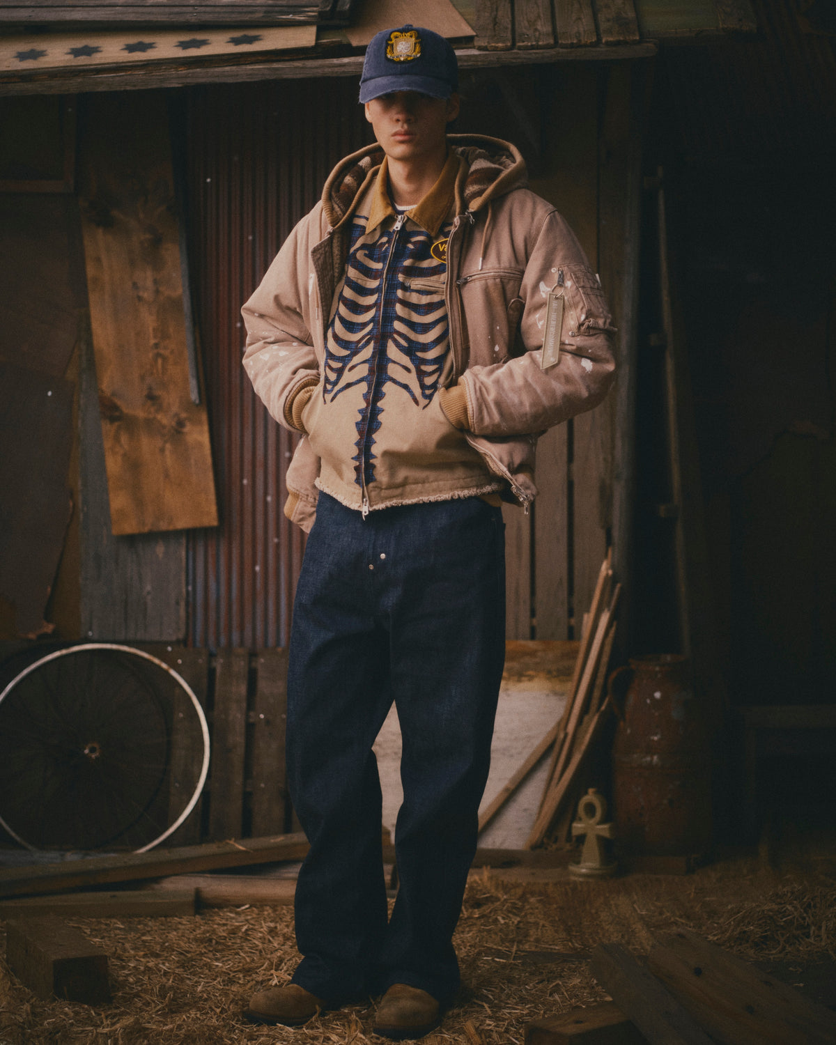 VANSON × FAF Canvas Bone Jacket
