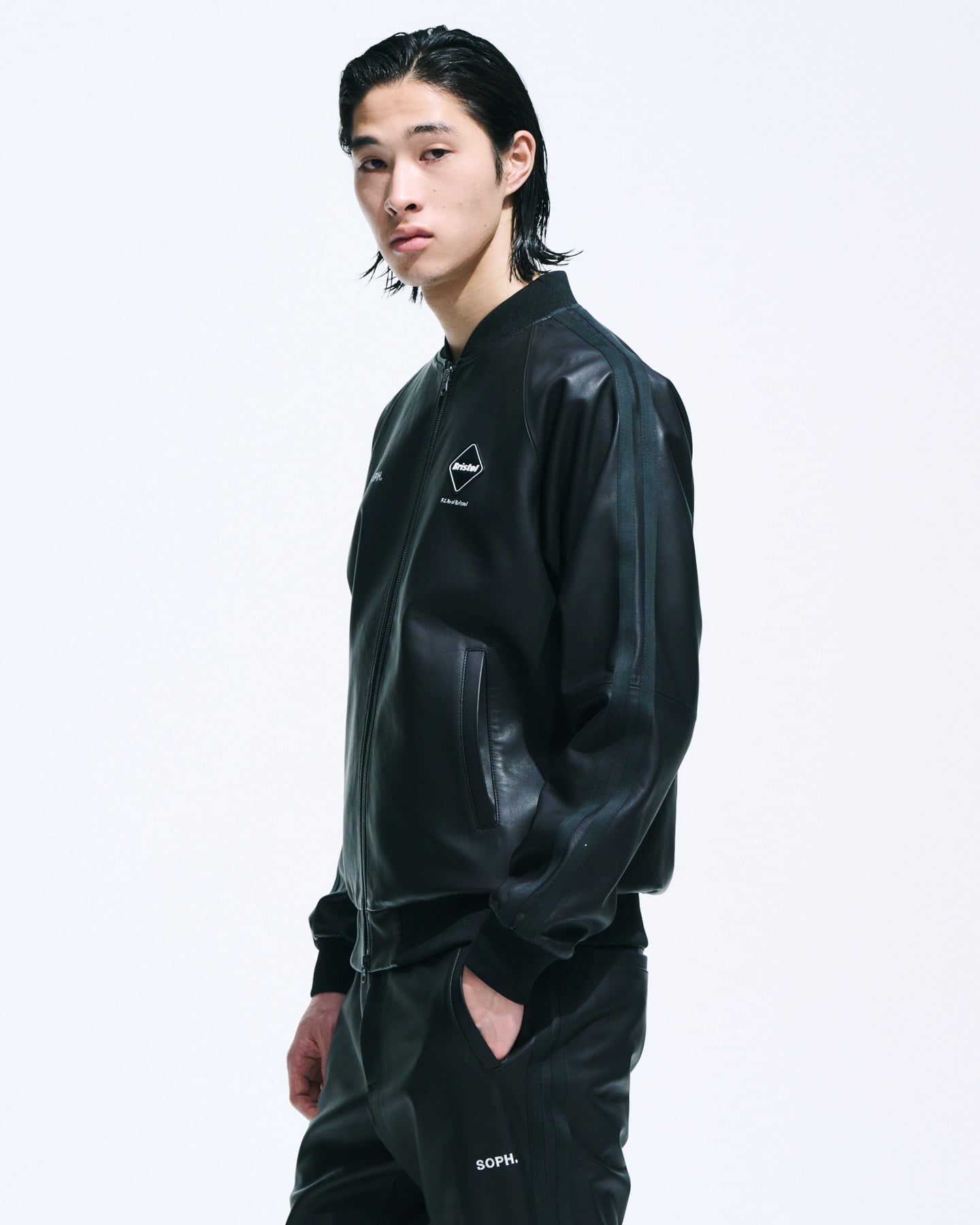 LEATHER TRACK JACKET