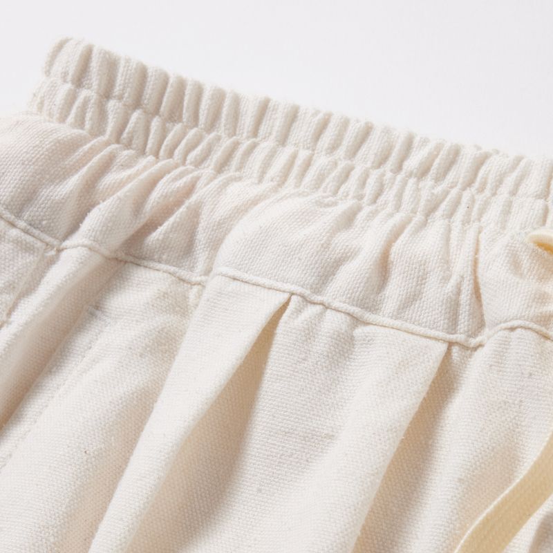 COTTON/SILK NEP DUCK BALLOON PANTS 42430