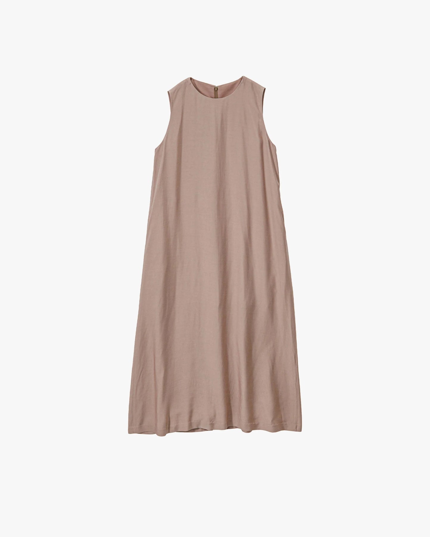 Viscose Cupro Back Satin Sleeveless Dress