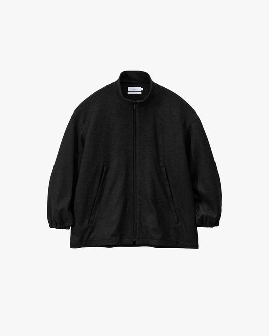 Wool Smooth Flannel Track Blouson BLACK