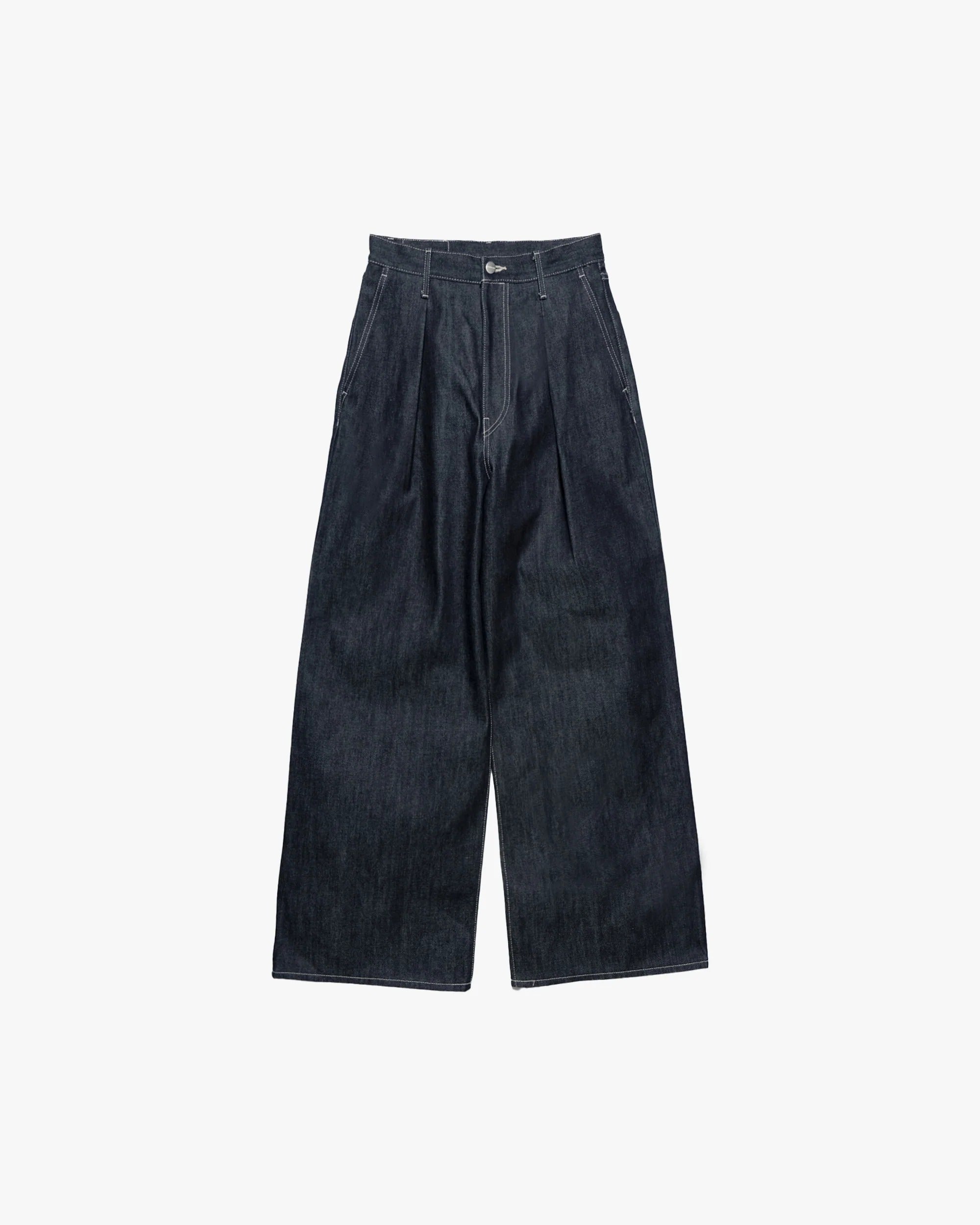 Selvage Denim Two Tuck Wide Pants – TIME AFTER TIME
