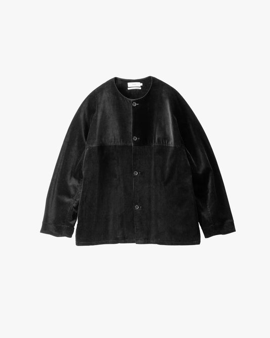 Suvin Corduroy Collarless Jacket BLACK