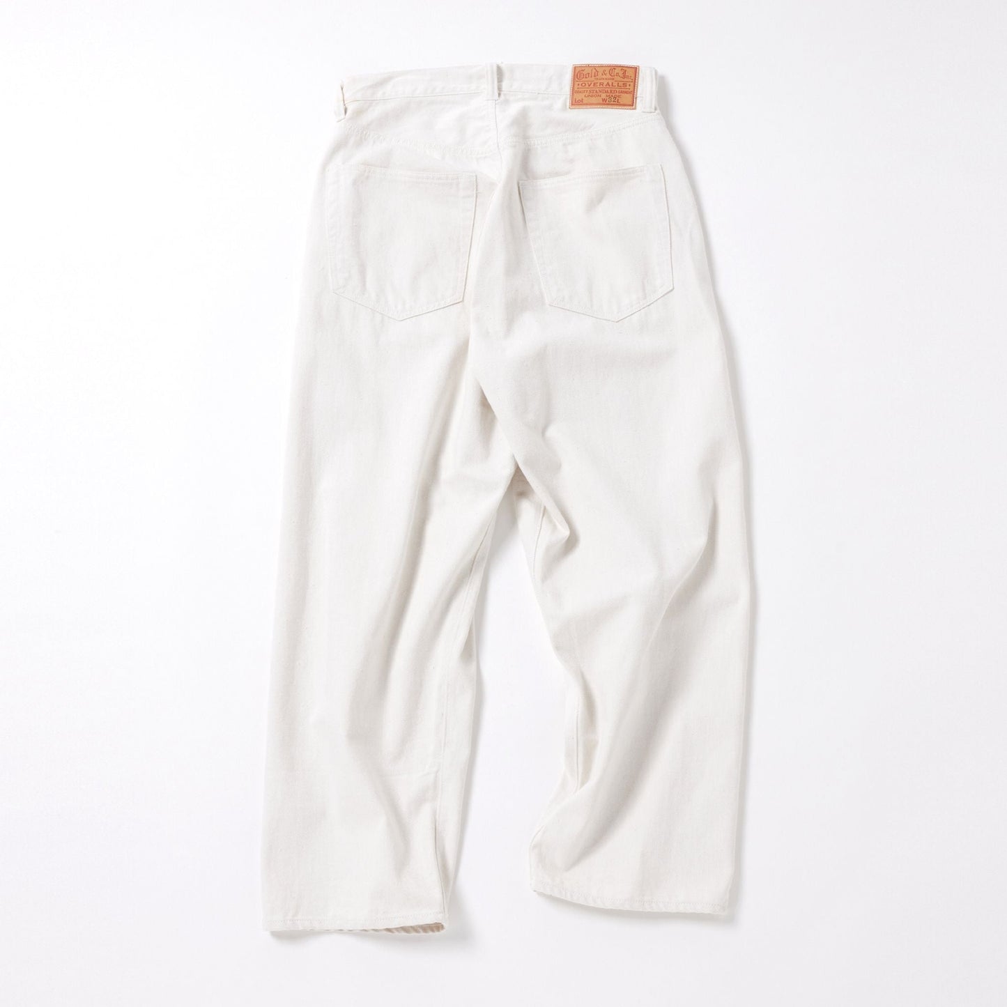 RECYCLED WASTE SUVIN COTTON YARN 11.5oz DENIM 5POCKET WIDE PANTS 42427