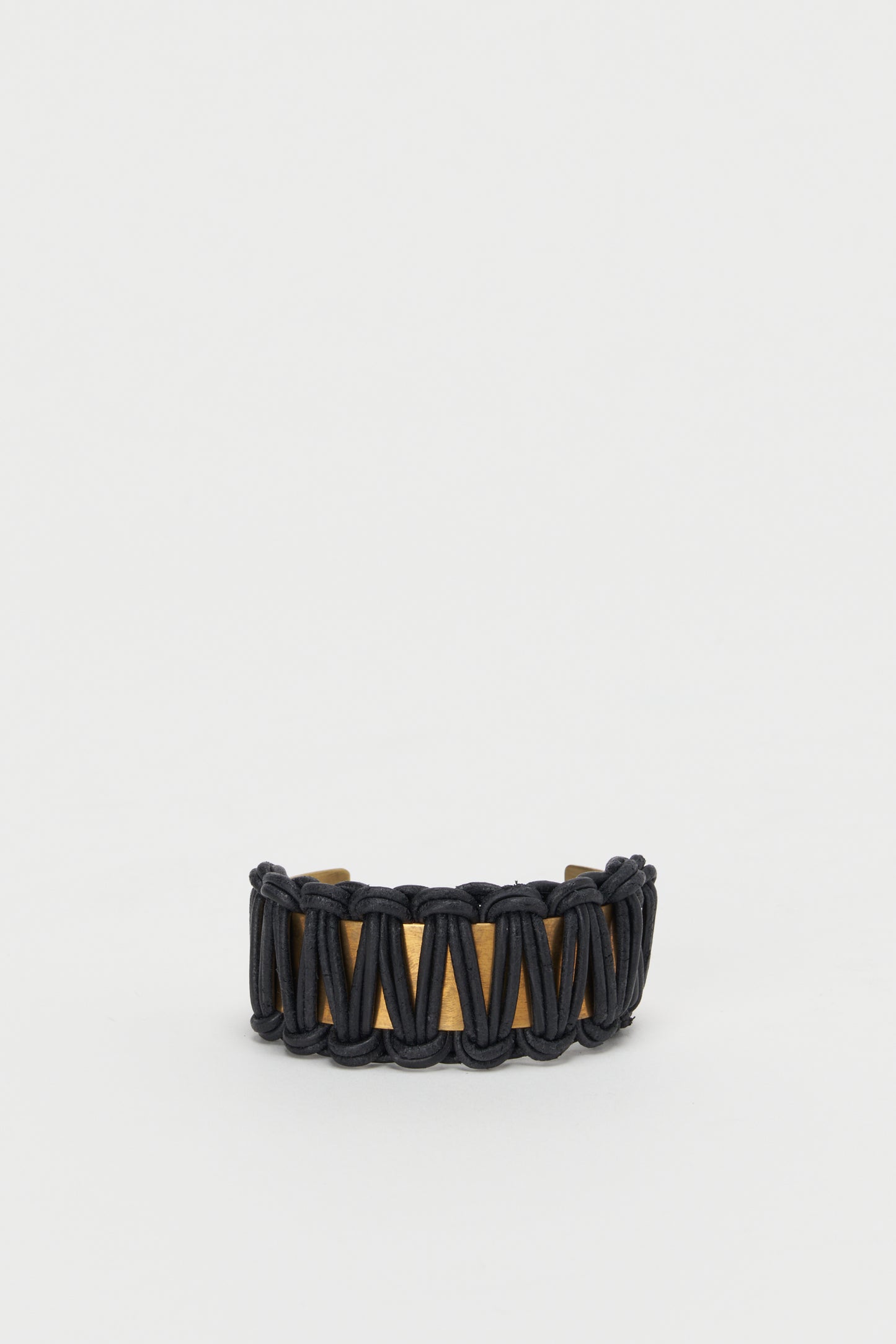 knitted bangle M BLACK