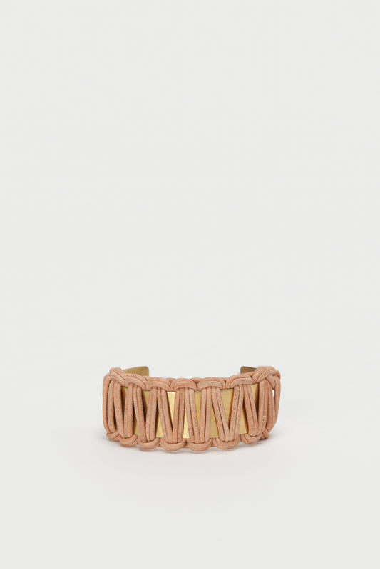 knitted bangle M NATURAL