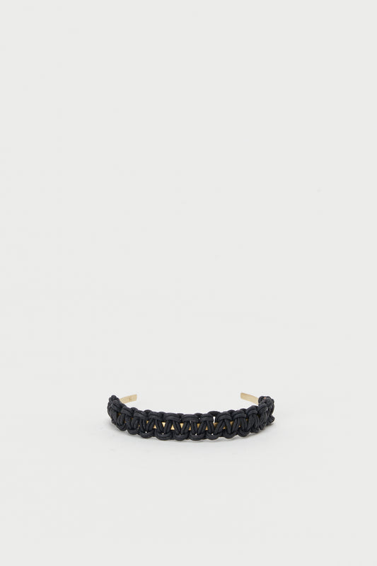 knitted bangle S BLACK