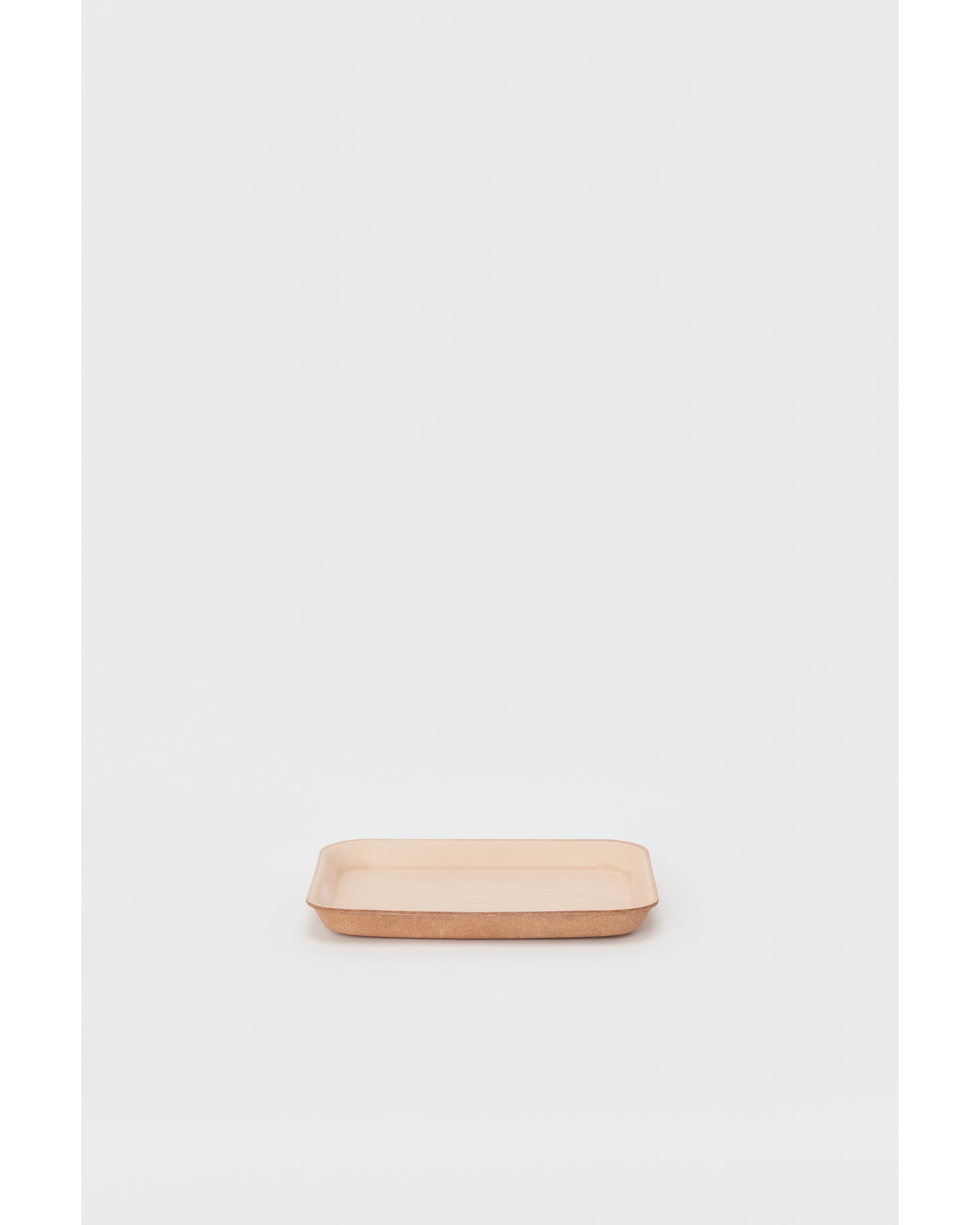 leather tray M natural
