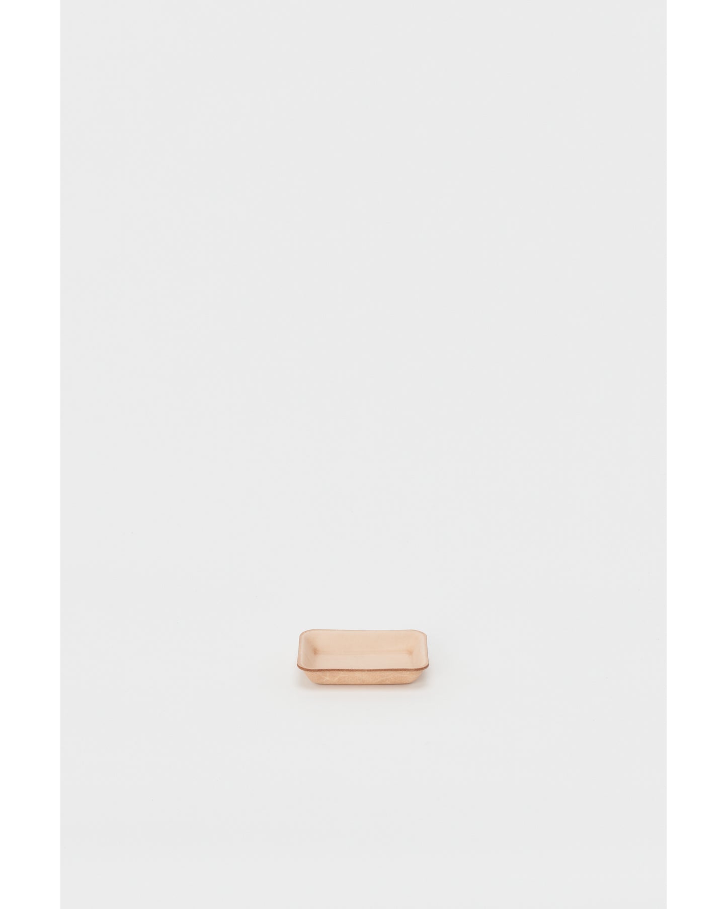 leather tray S natural
