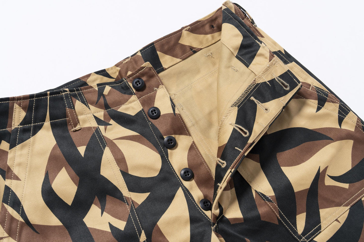 TRIBAL CAMOUFLAGE COMBAT TROUSERS