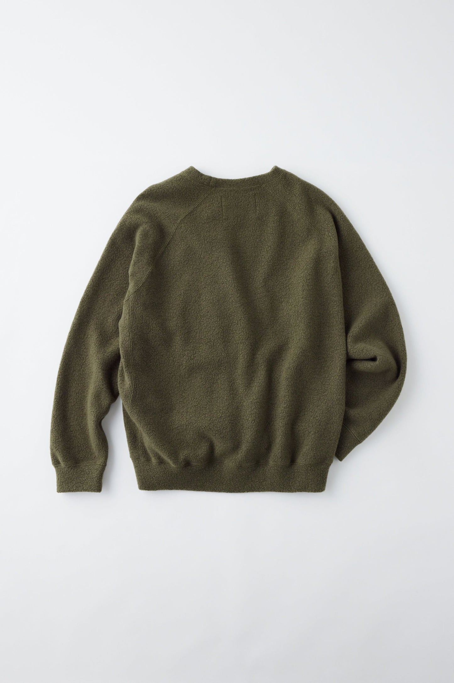 WOOL SUPER 140's FLEECE RAGLAN CREW NECK SHIRT 69234