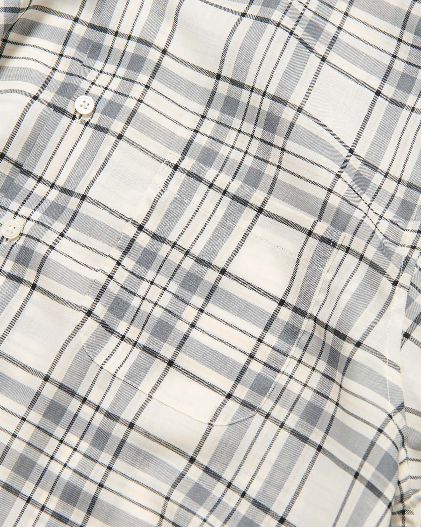 SUMMER WOOL CHECK S/S SHIRT