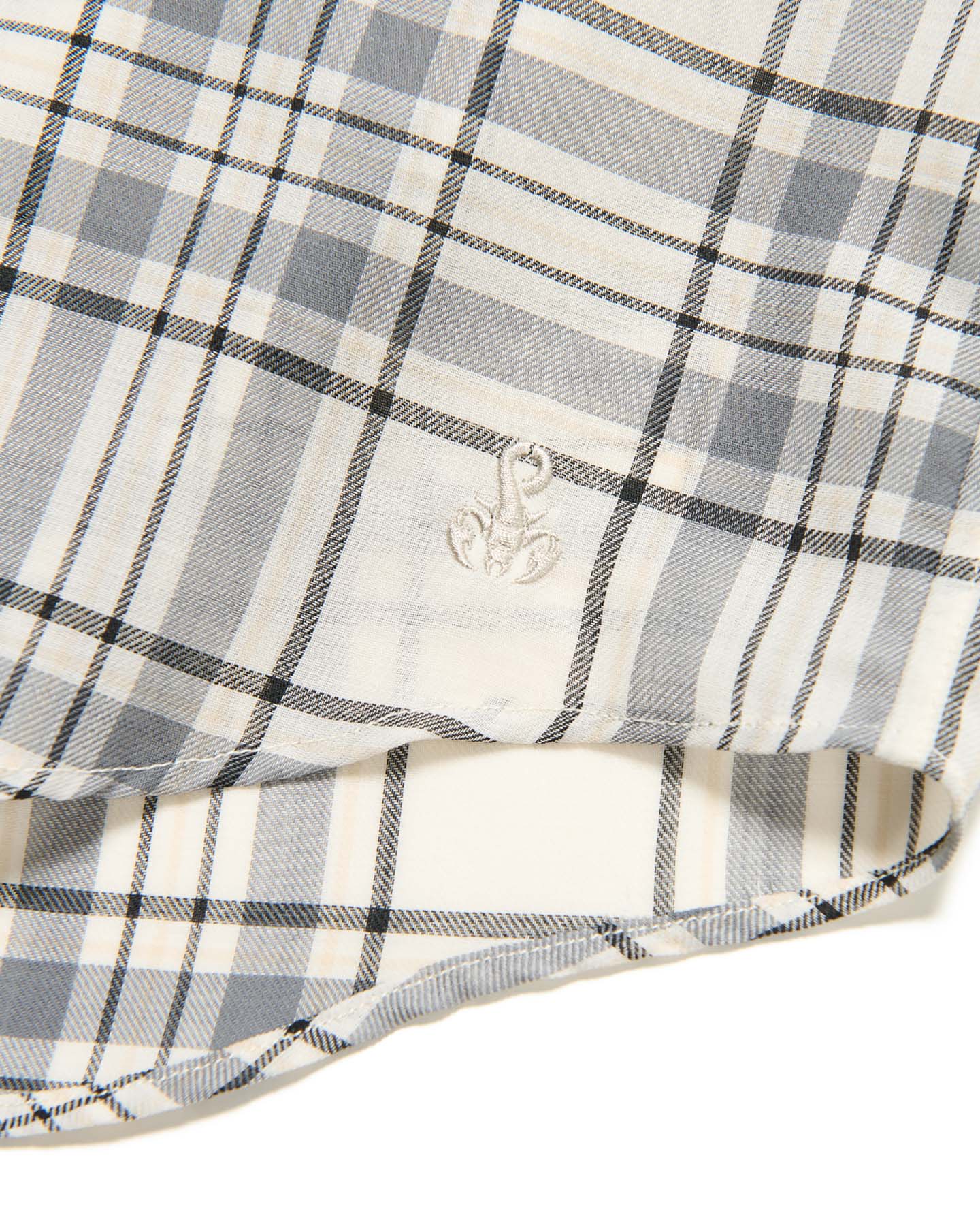 SUMMER WOOL CHECK S/S SHIRT