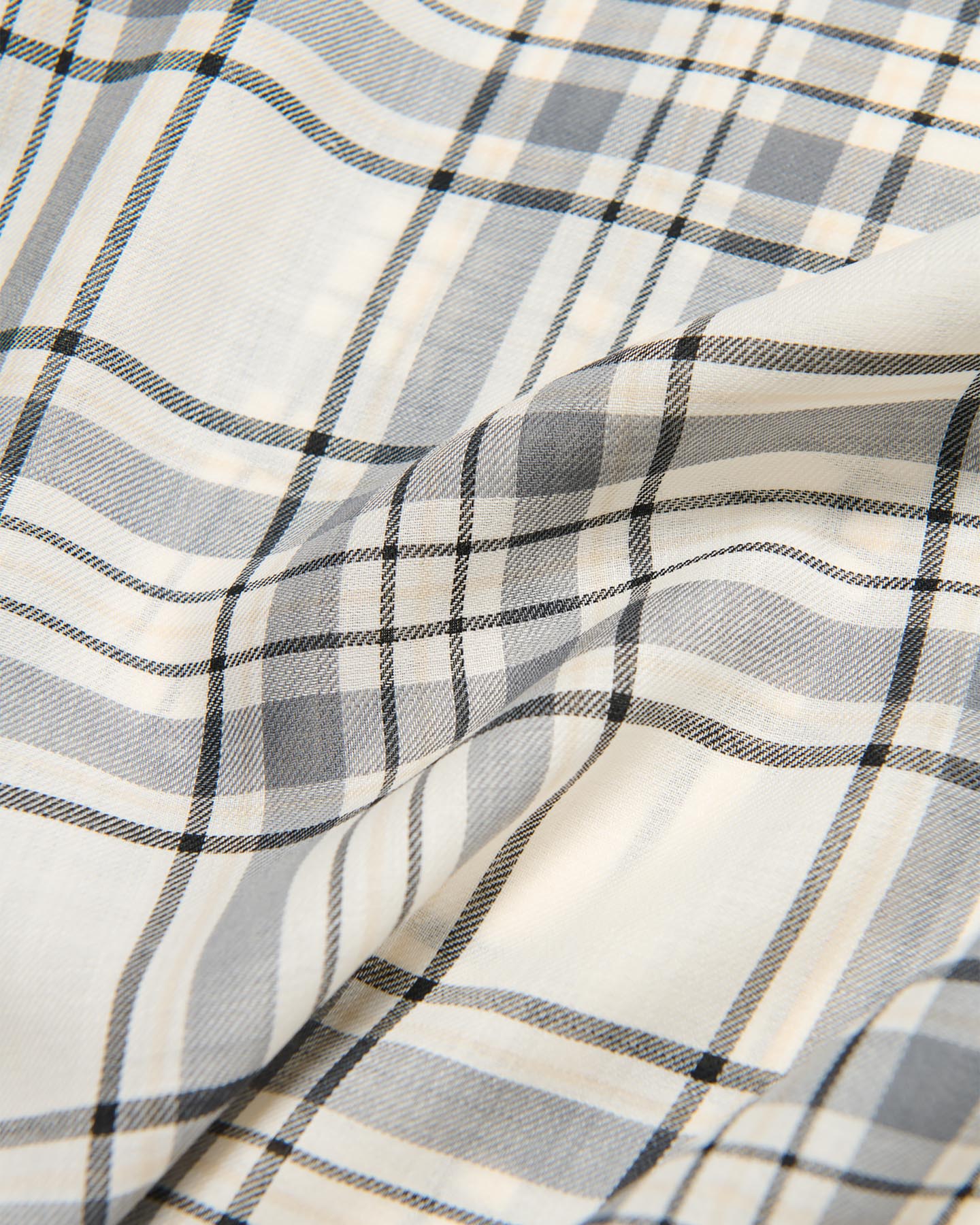 SUMMER WOOL CHECK S/S SHIRT