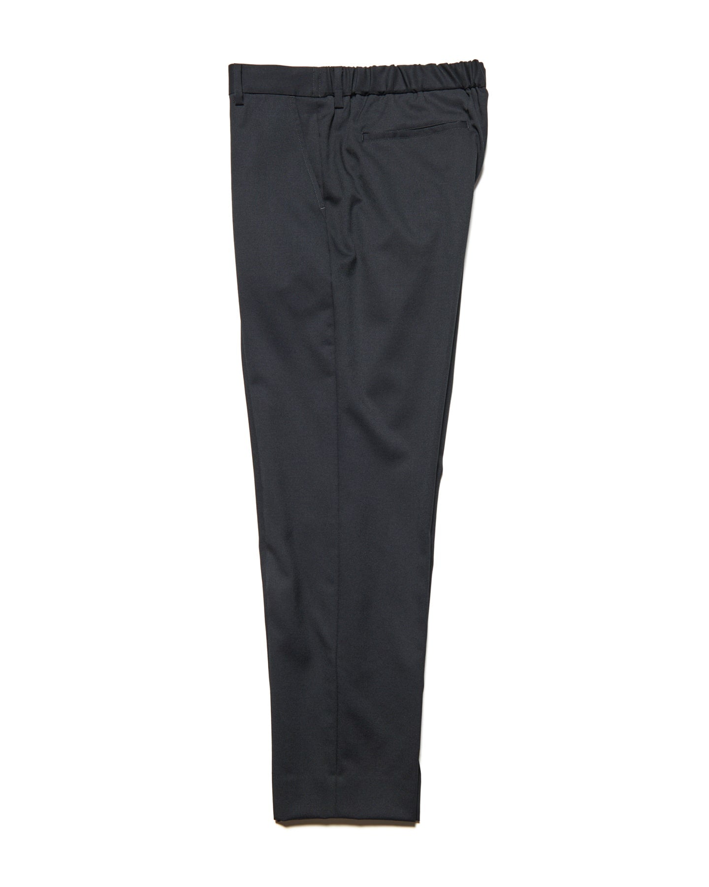 FLANNEL WOOL SHIRRING SLIM-FIT SLACKS