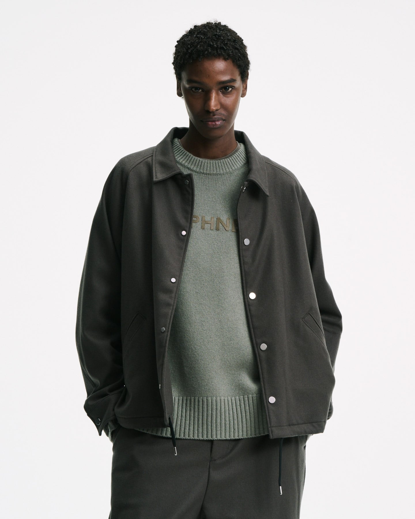 LIGHT MELTON WOOL COACH JACKET