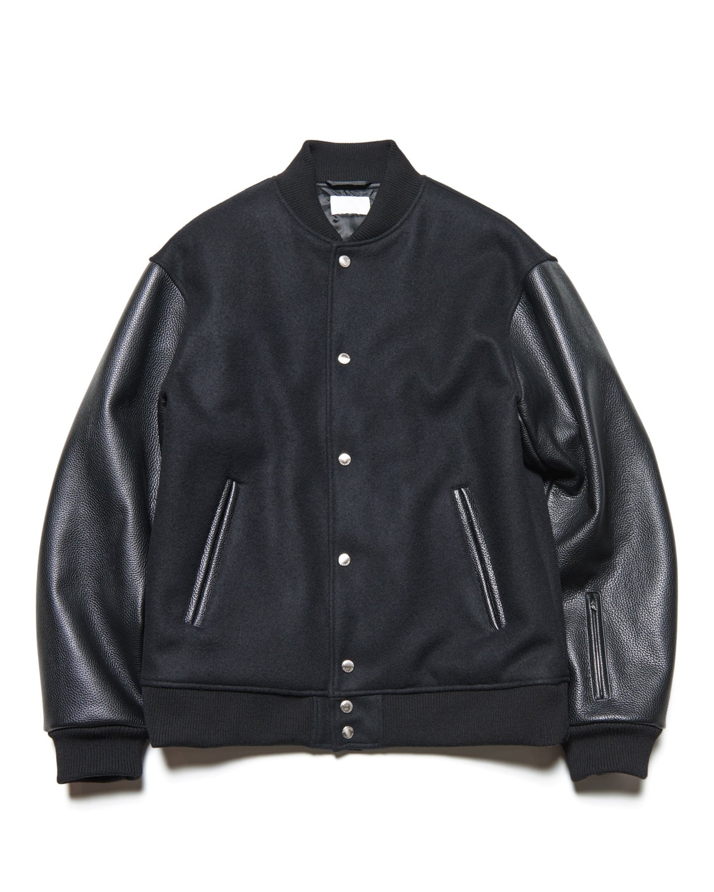 ジャケット・アウター TENDERLOIN melton varsity jacket TENDERLOIN - TENDERLOIN 20ss MELTON VARSITY JACKET BLACK SIZE-Lの