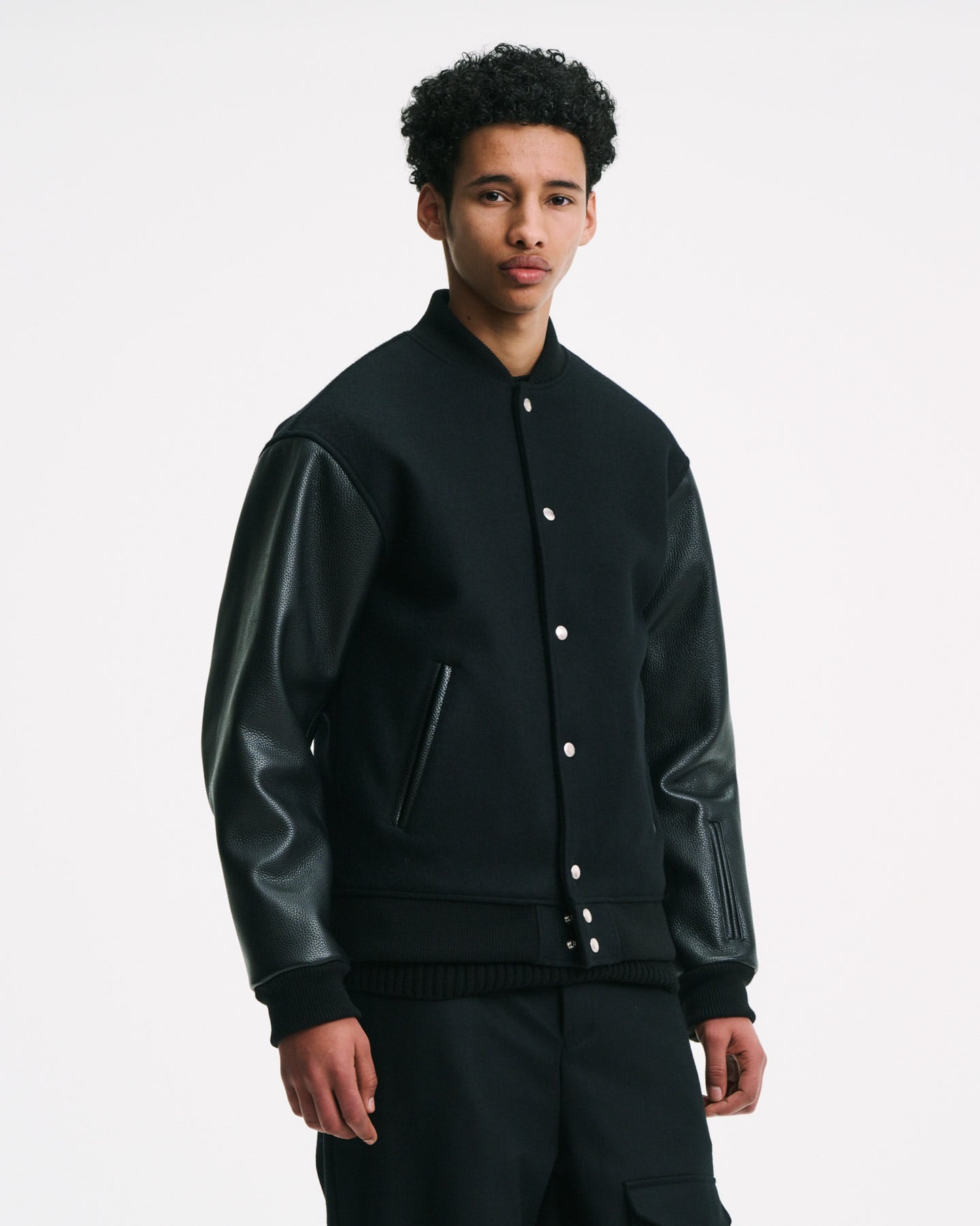 MELTON LAMBSWOOL VARSITY JACKET