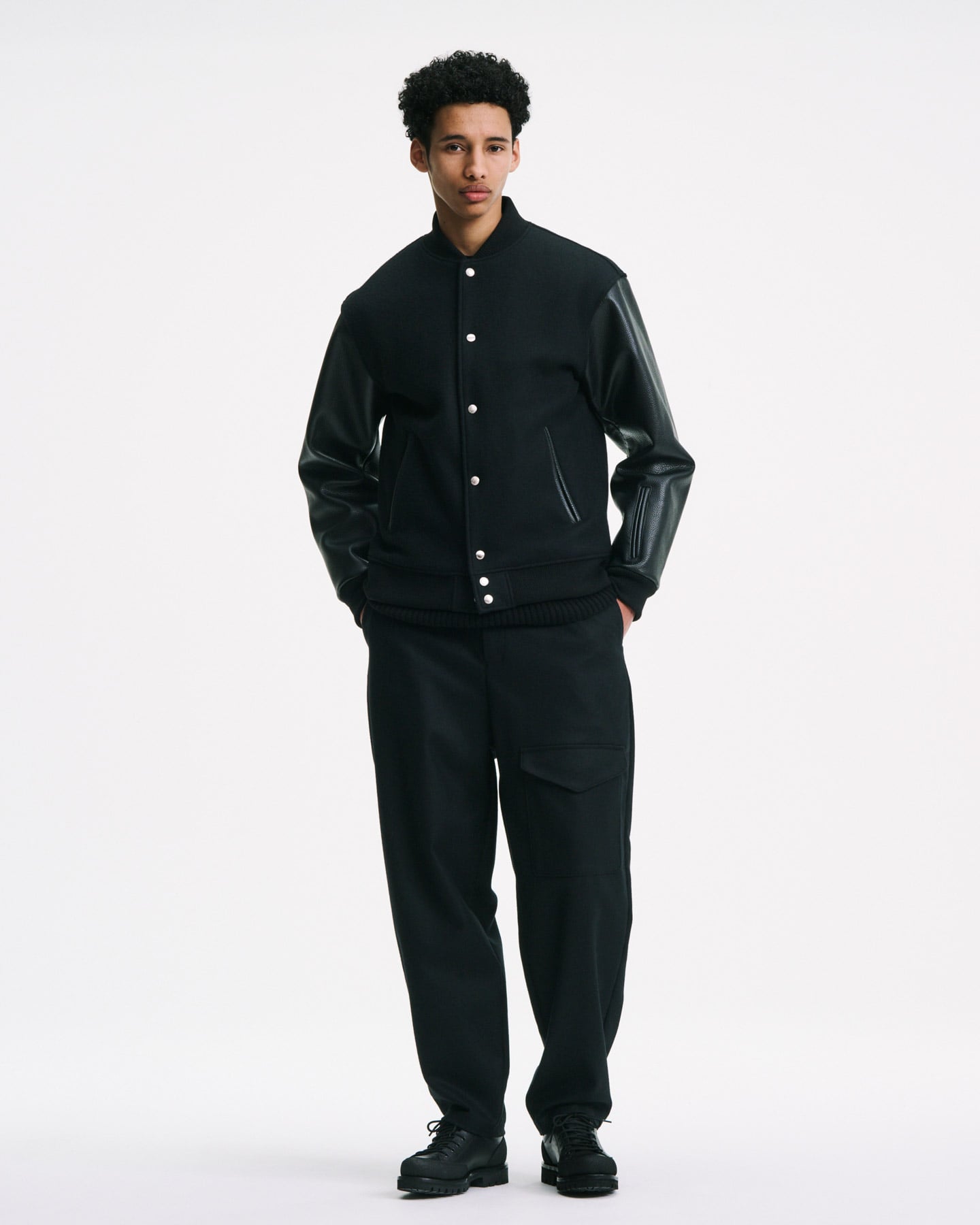 MELTON LAMBSWOOL VARSITY JACKET