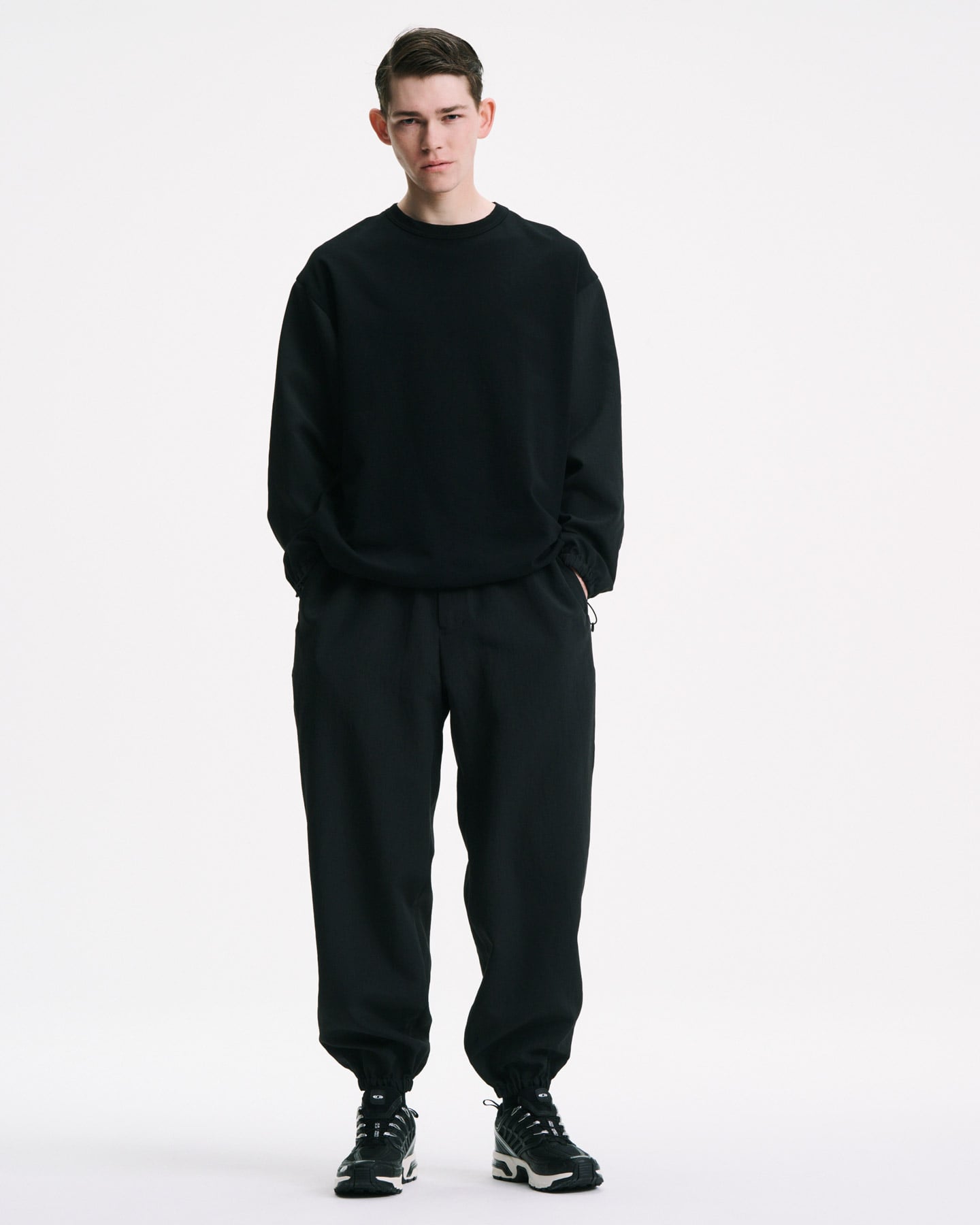 FABRIC-MIX L/S TOP
