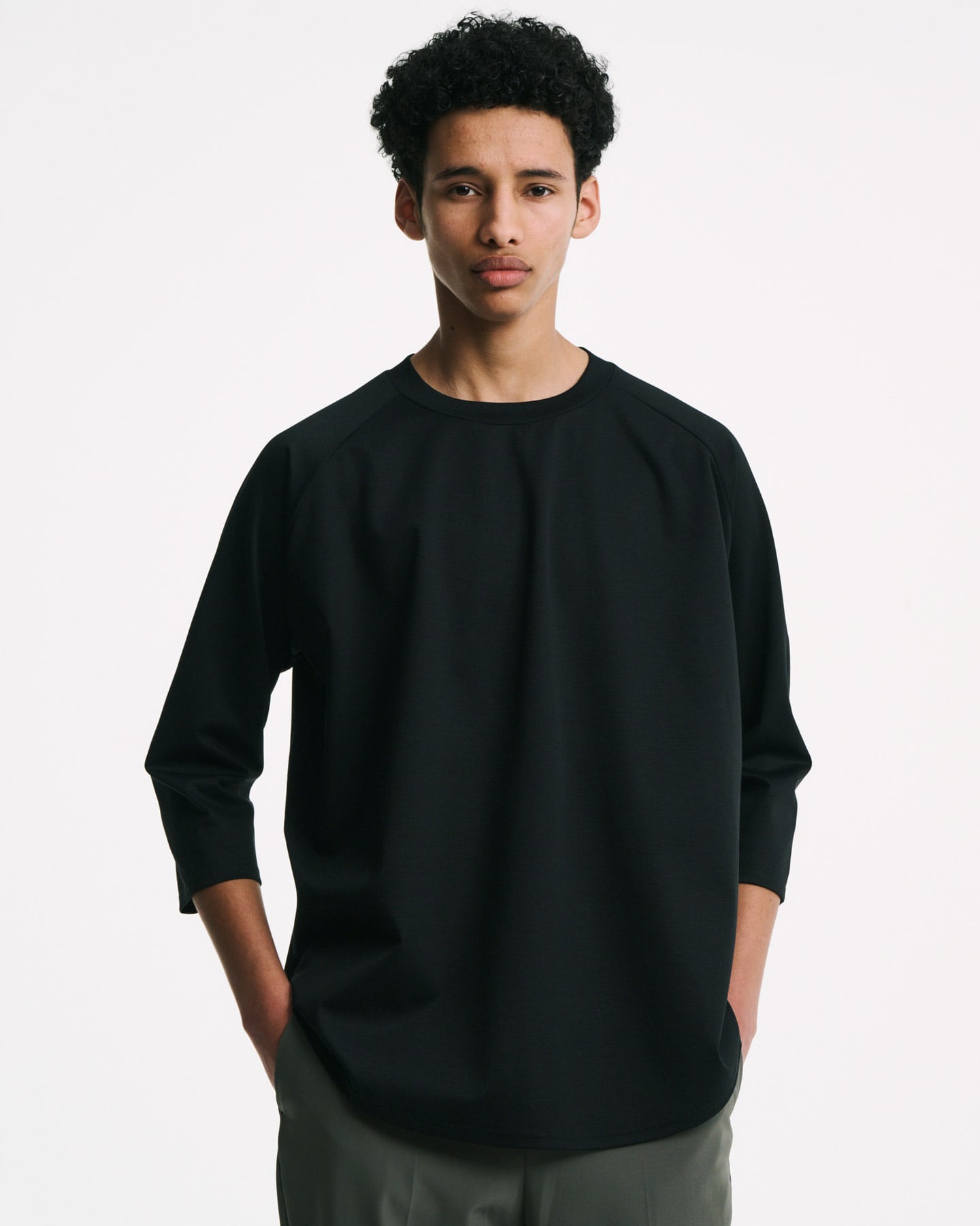 SUPIMA COTTON RAGLAN 3/4 WIDE TEE