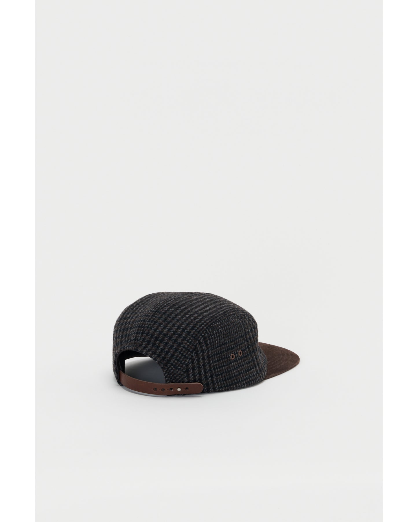 tweed jet cap dark brown