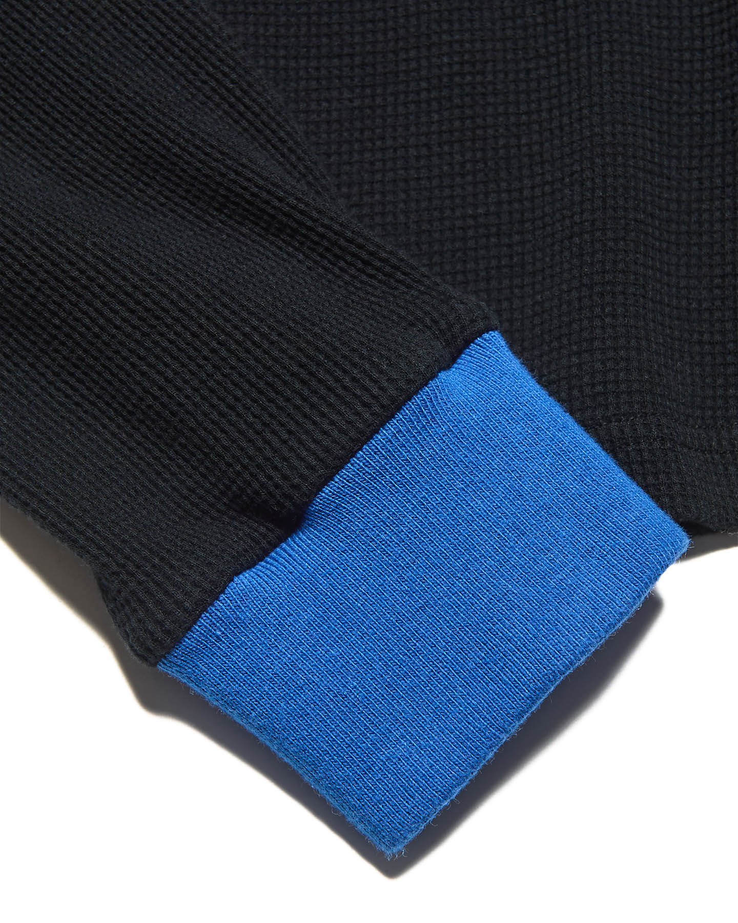 COLOR RIBBED WAFFLE CREWNECK TOP