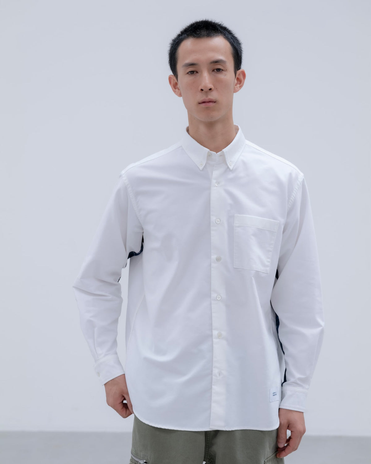 STAR PRINT CHECK PANELED B.D SHIRT