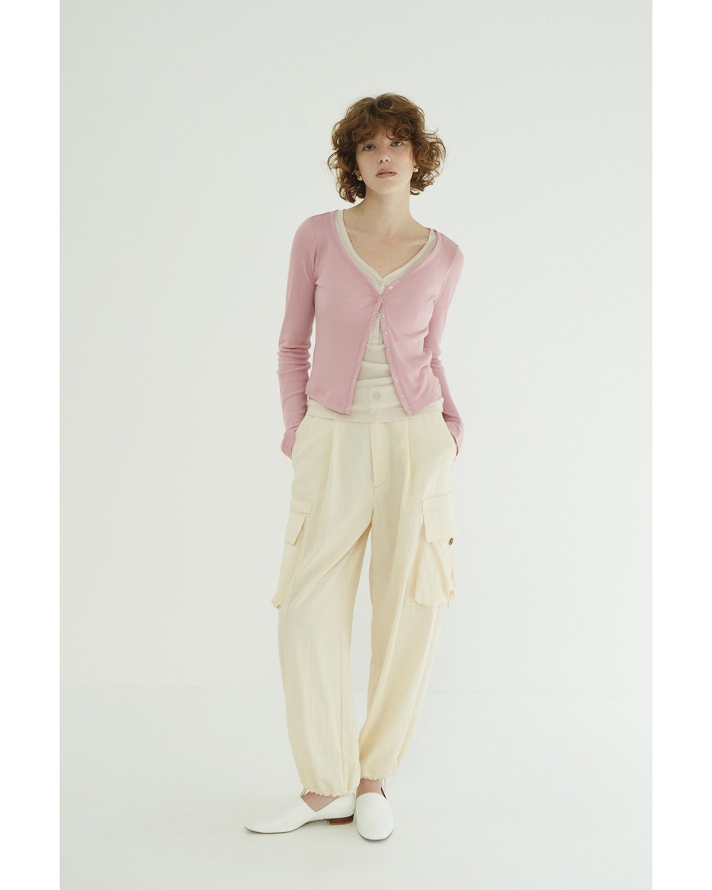 CURVED NECK LAYERED SET TOPS