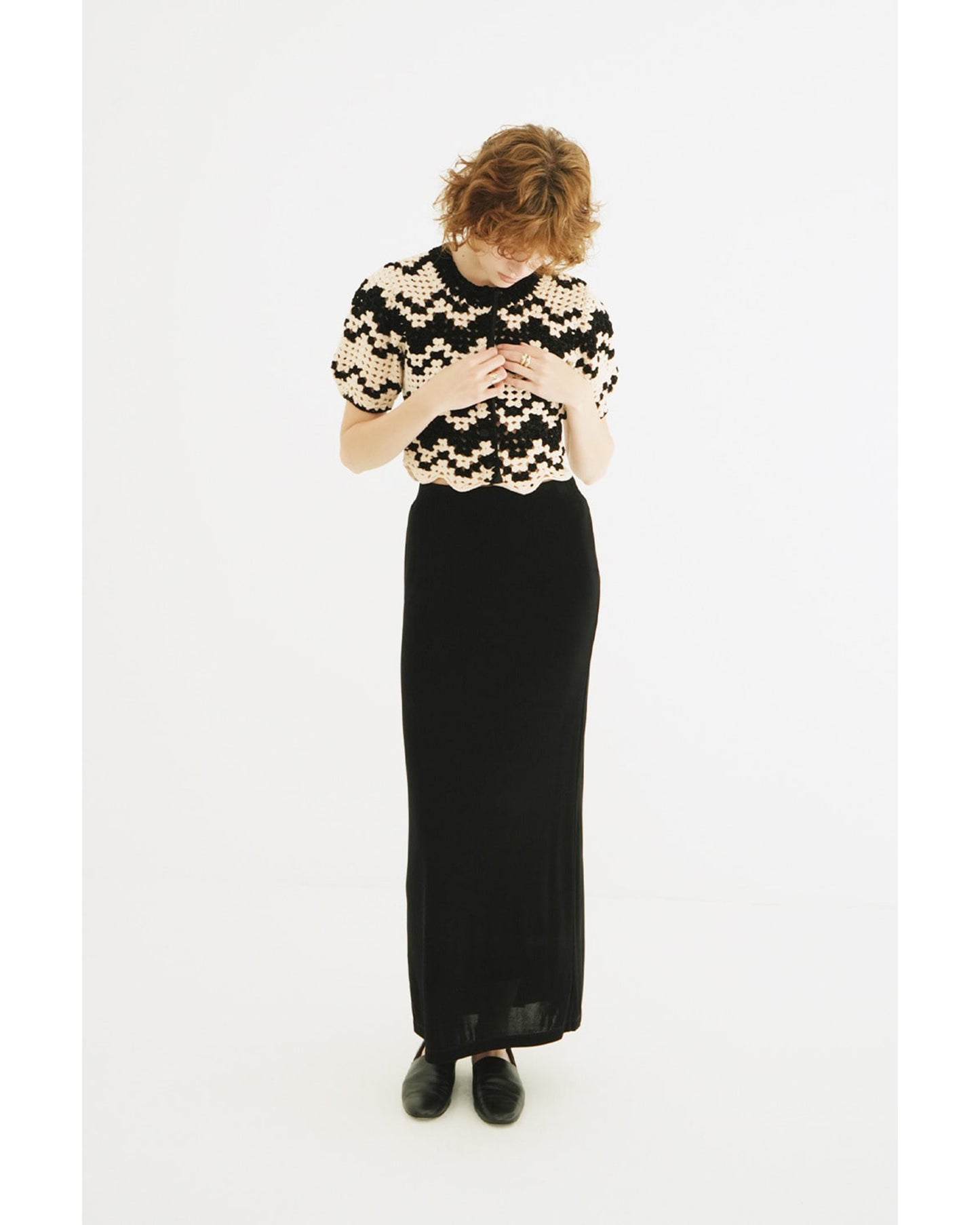 LUSTROUS RIB TIGHT SKIRT